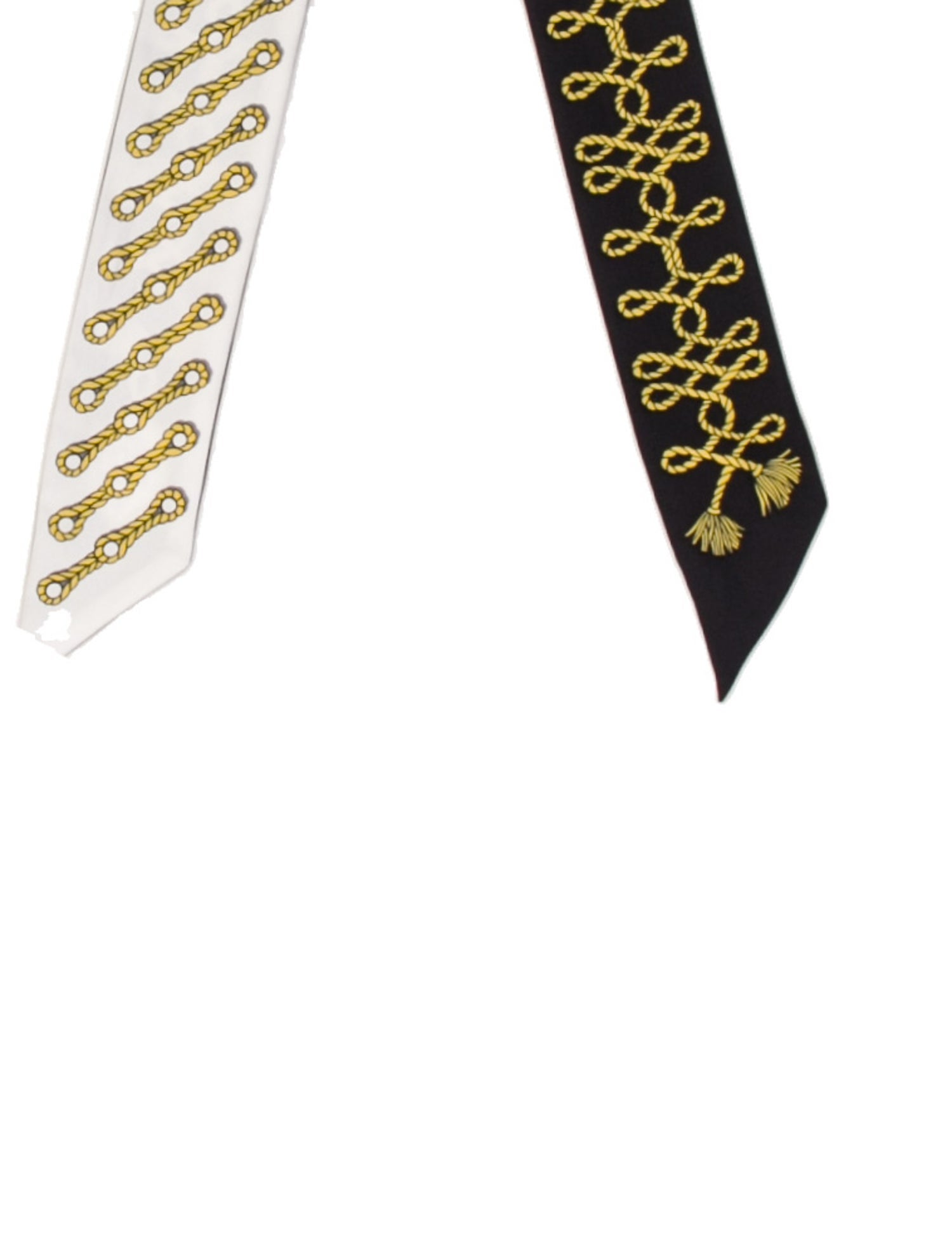Hermès Galons et Brandebourg Silk Twilly Scarf