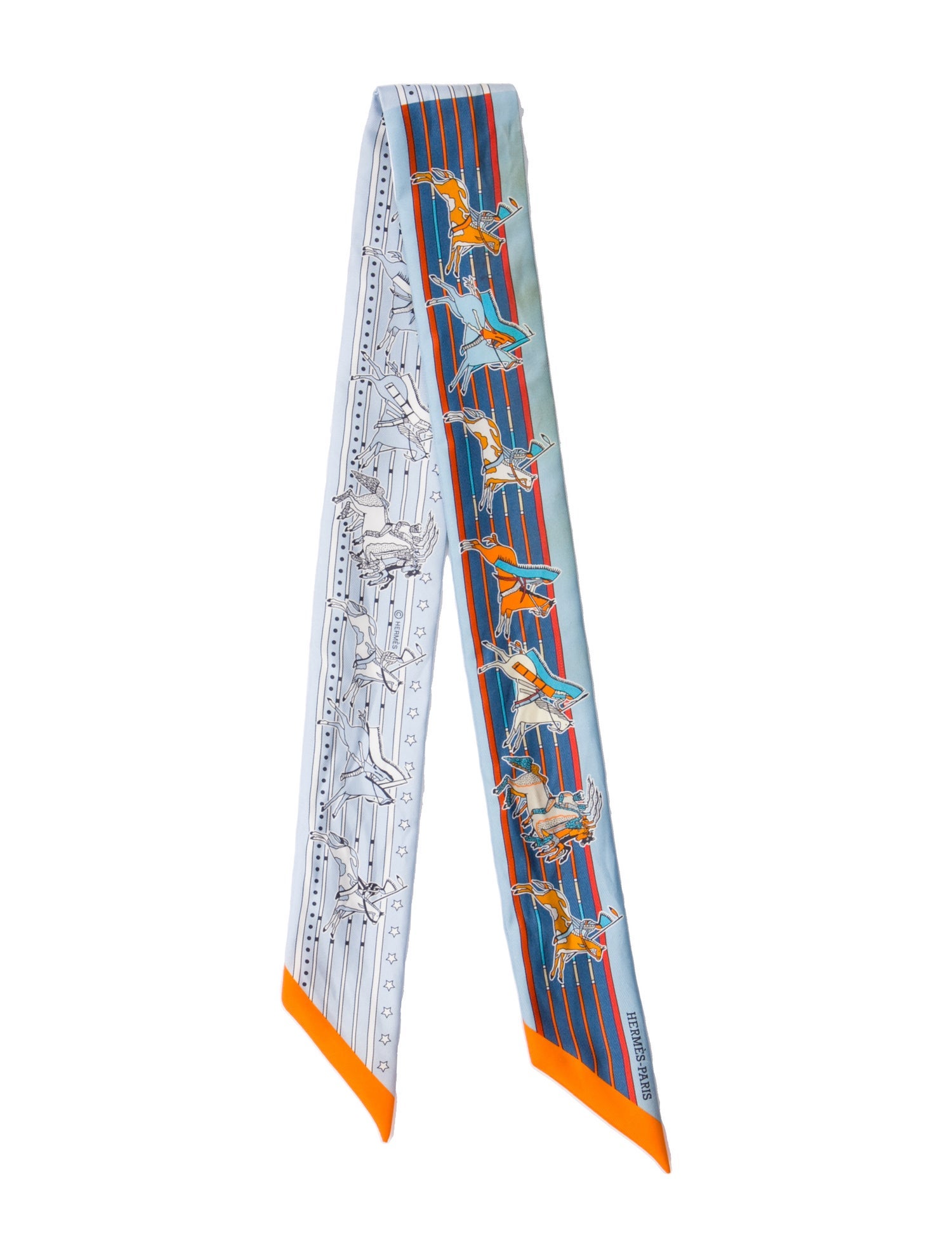 Hermès Pani La Shar Pawnee Silk Twilly Scarf