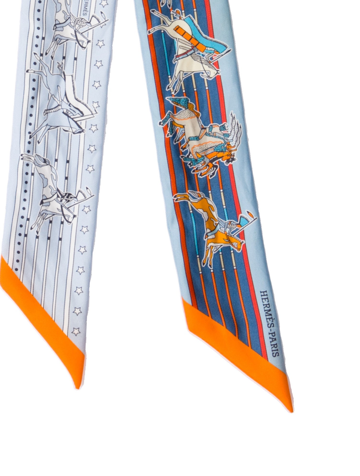 Hermès Pani La Shar Pawnee Silk Twilly Scarf