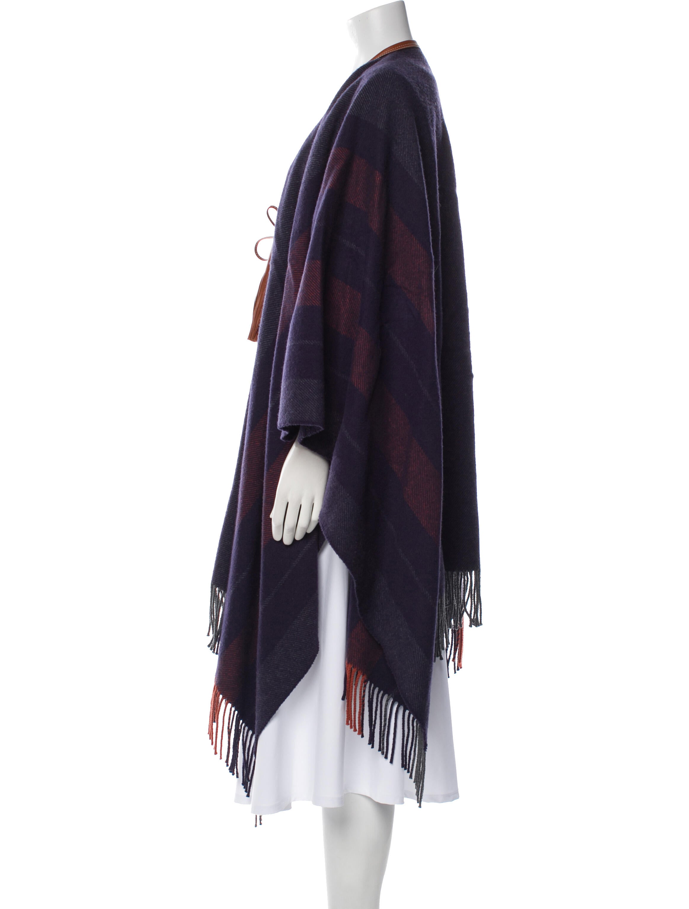 Hermès Rocabar Poncho Merino Wool Shawl