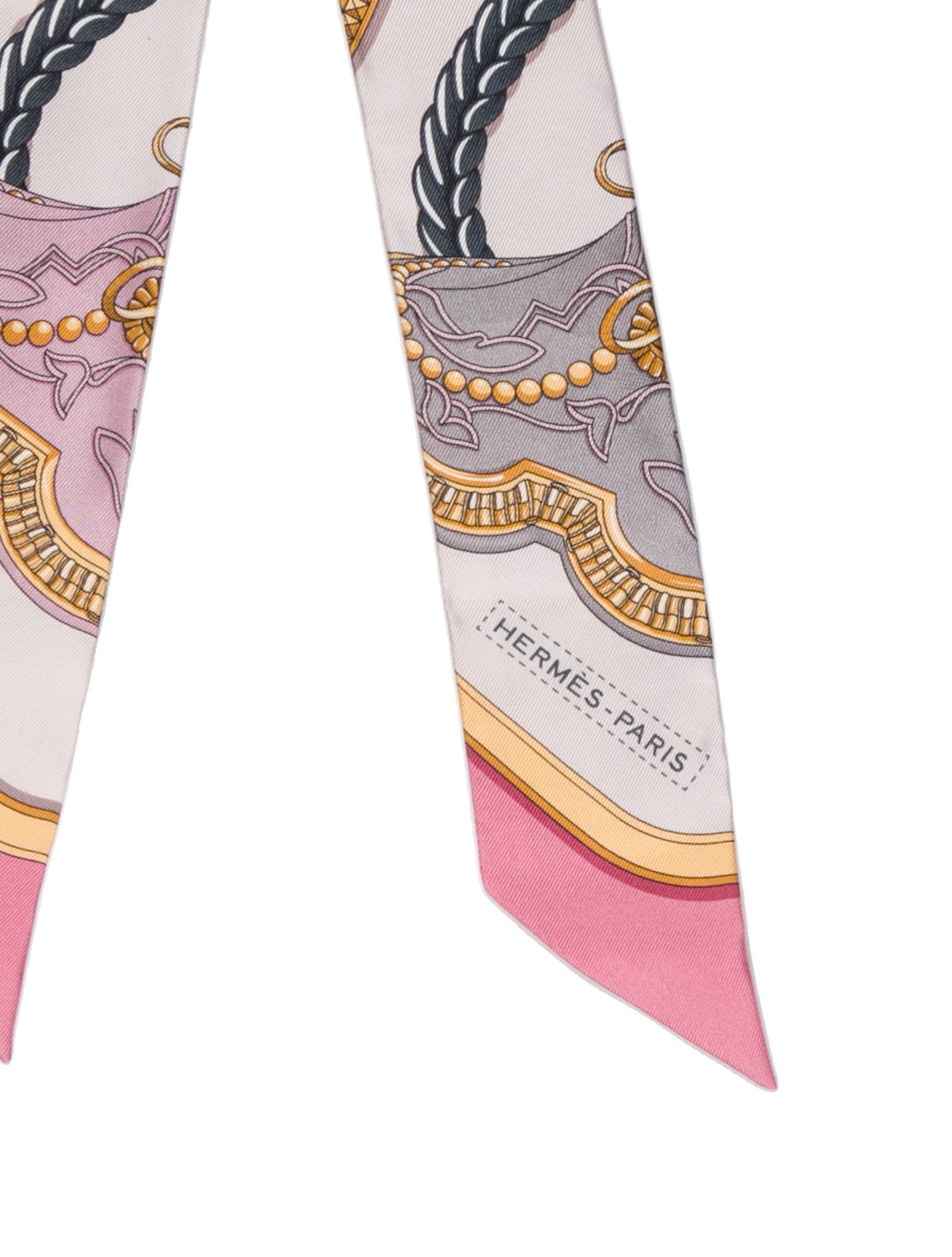 Hermès Grand Apparat Silk Twilly Scarf w/ Tags