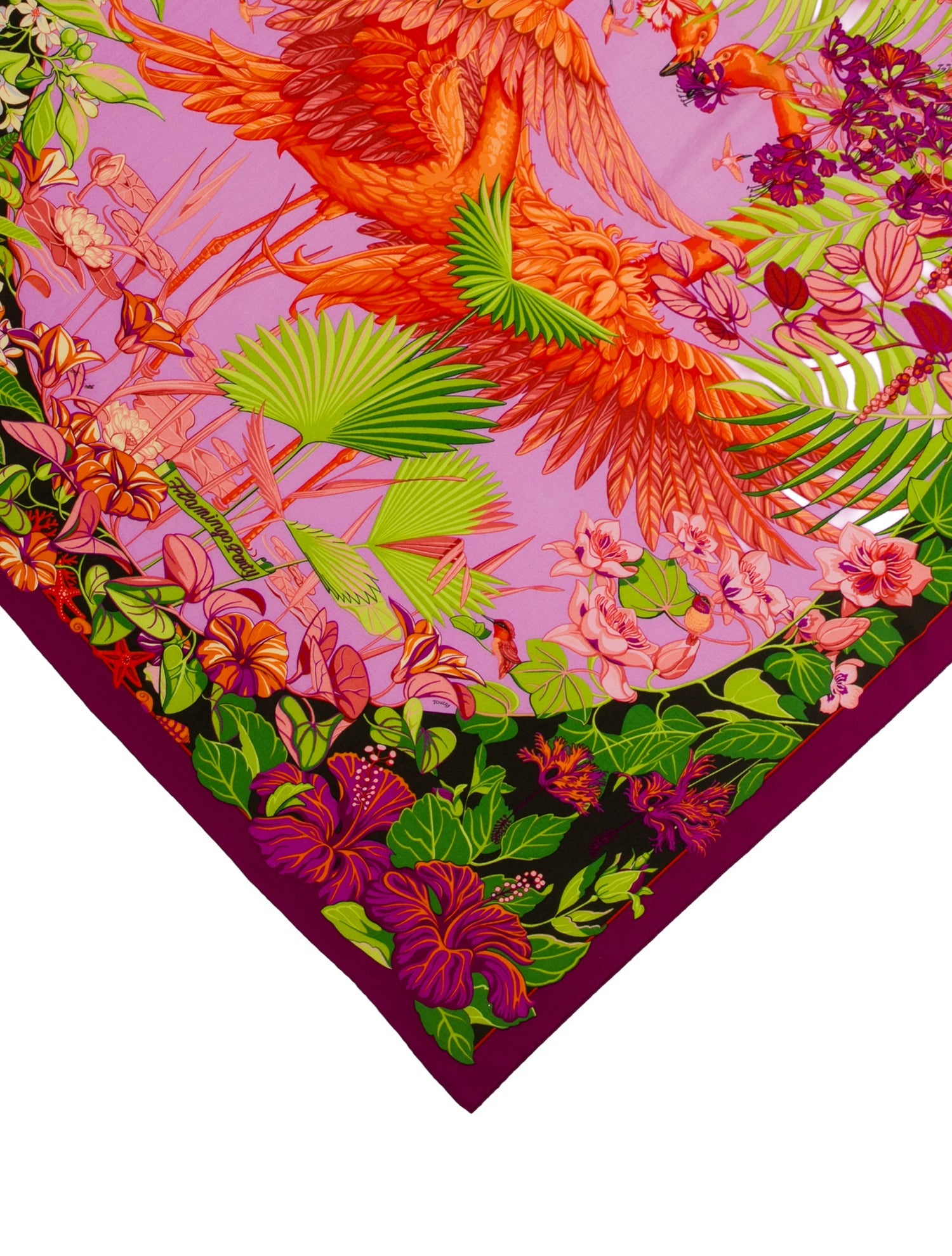 Hermès Flamingo Party Cashmere Shawl