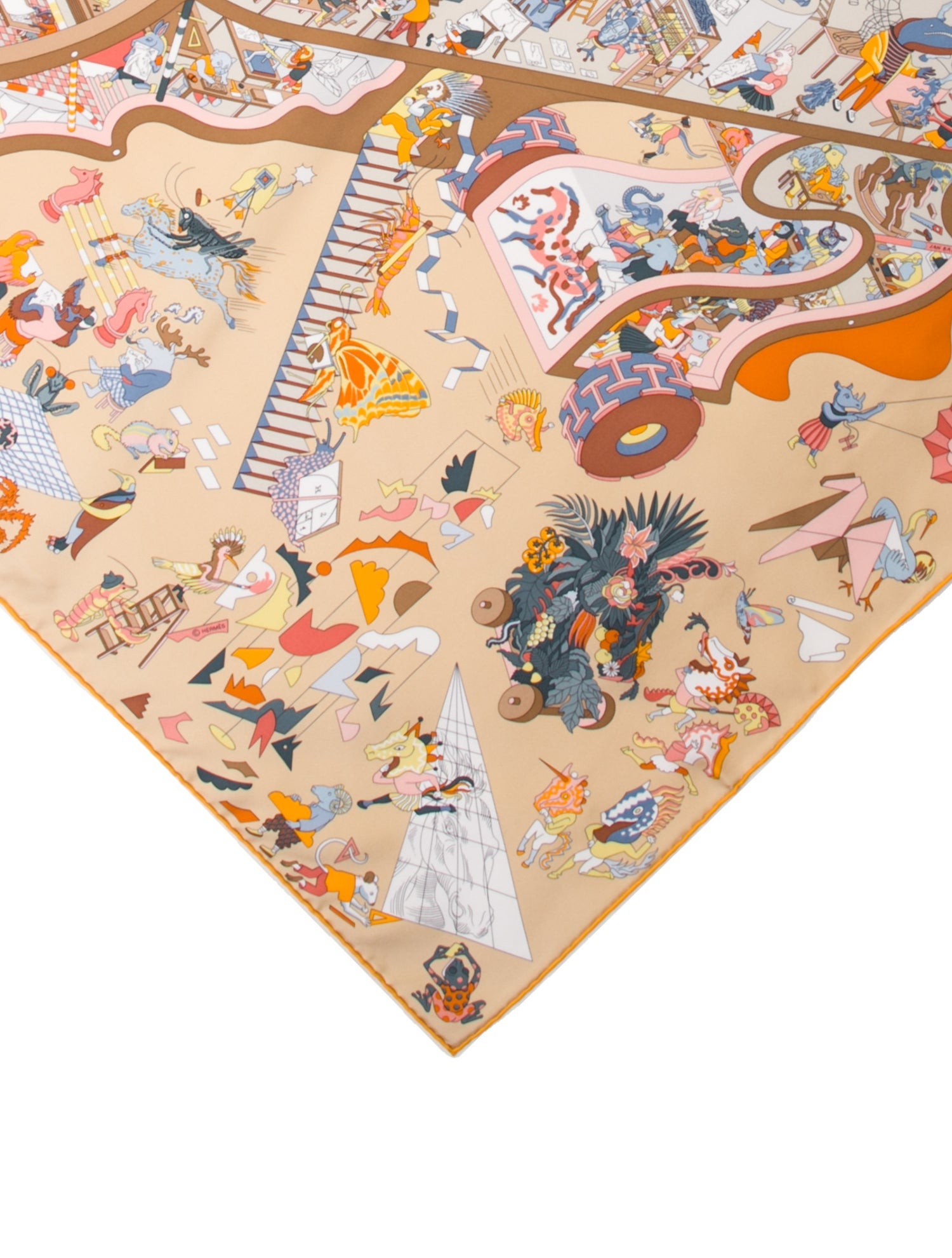 Hermès Academia Hippica Silk Scarf