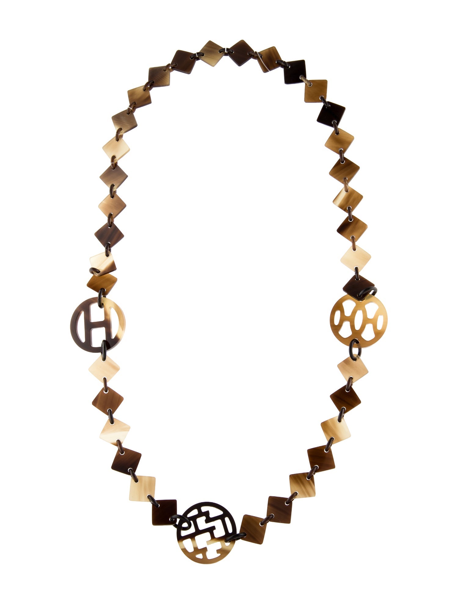 Hermès Horn & Lacquered Wood Hava Necklace