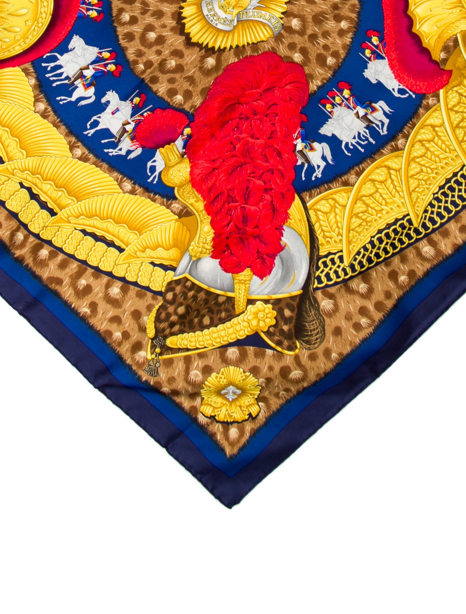 Hermès Casques et Plumets Silk Scarf