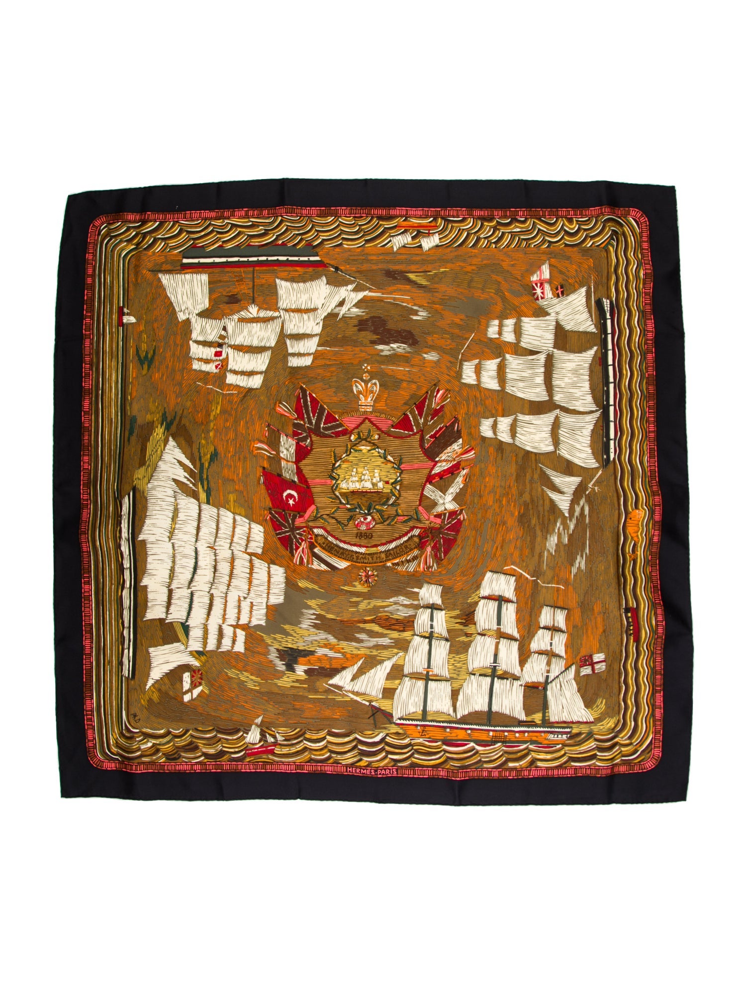 Hermès Henry F. Smith Sailor 1880 Silk Scarf