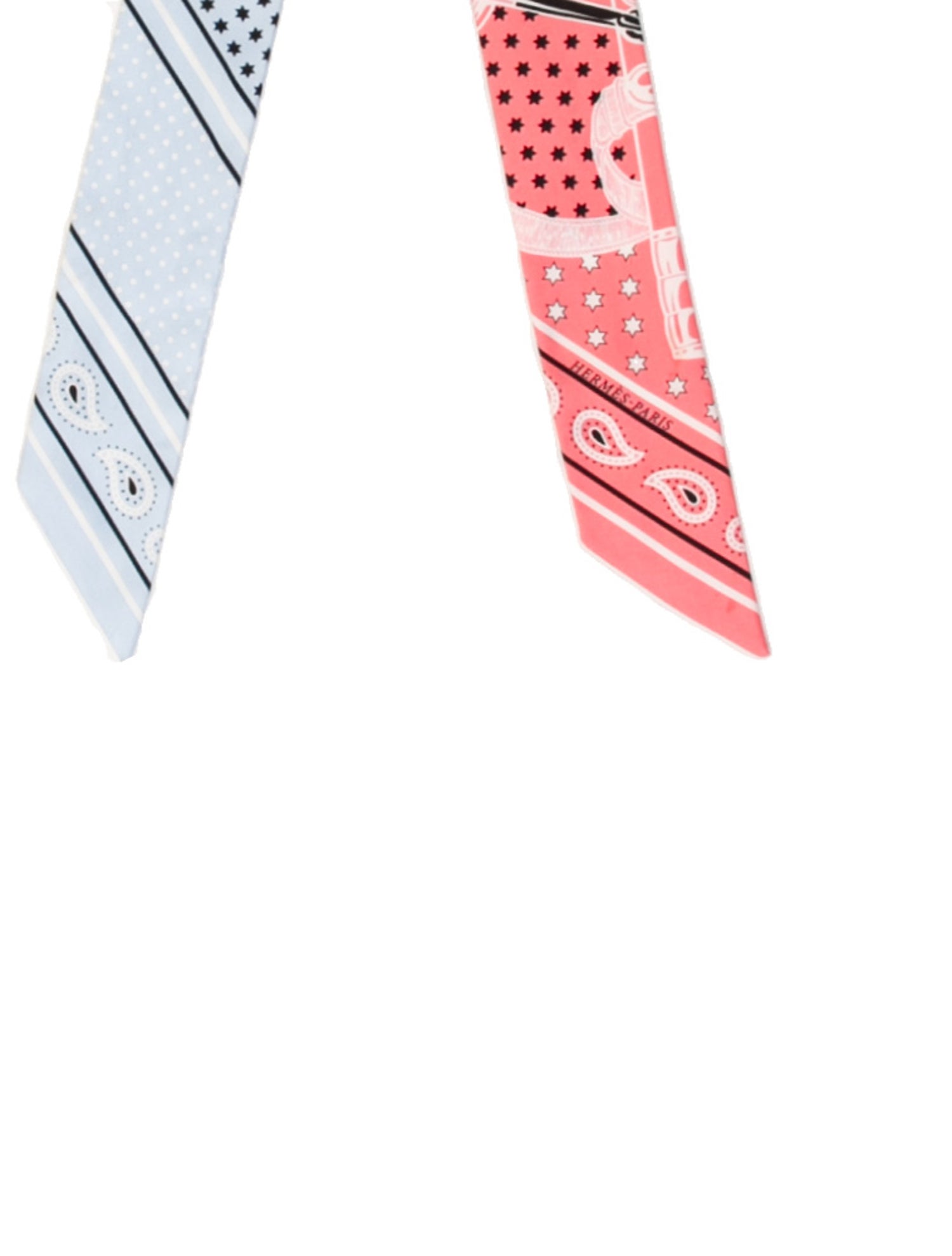 Hermès Eperon d'Or Cut Bandana Silk Twilly Scarf