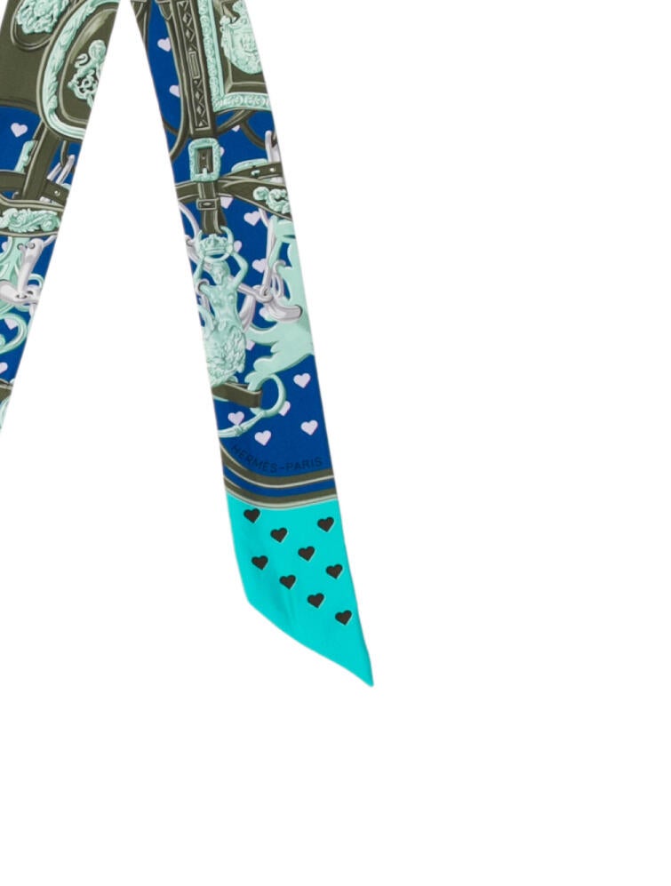 Hermès Brides de Gala Love Silk Twilly Scarf
