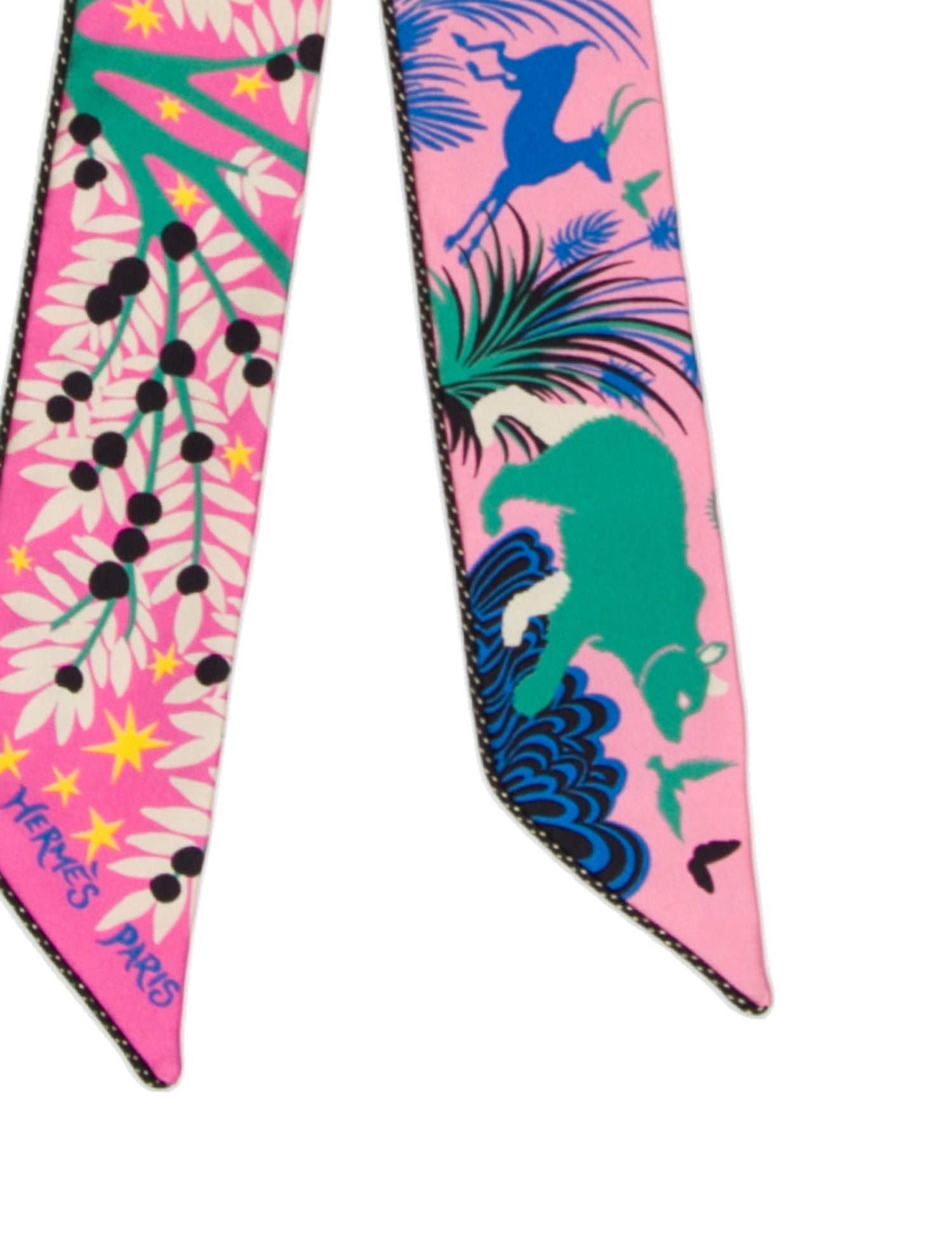 Hermès Sous Le Charme D Orphee Silk Twilly Scarf