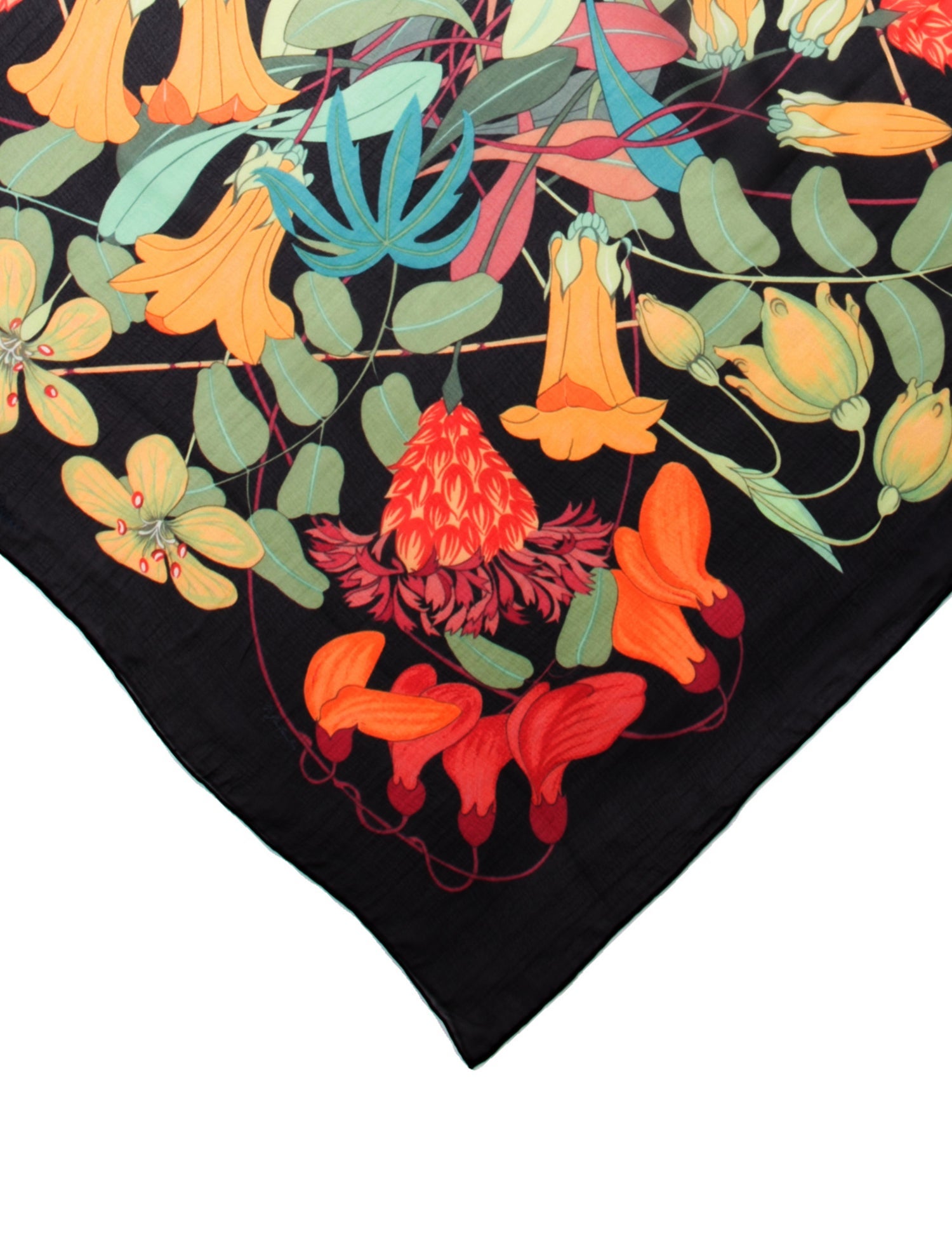 Hermès Flora Graeca Mousseline Silk Scarf