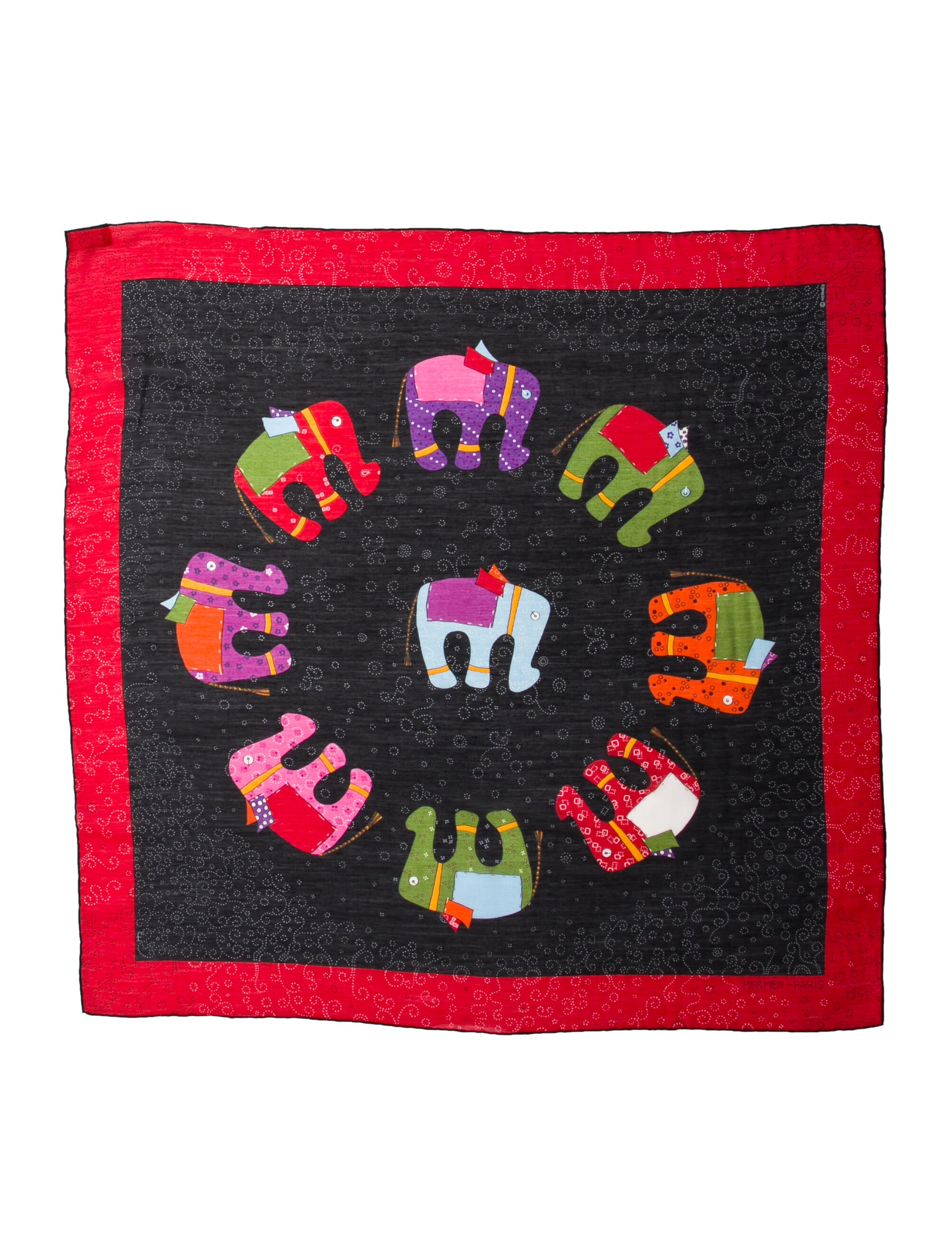 Hermès La Ronde des Elephants Silk Scarf
