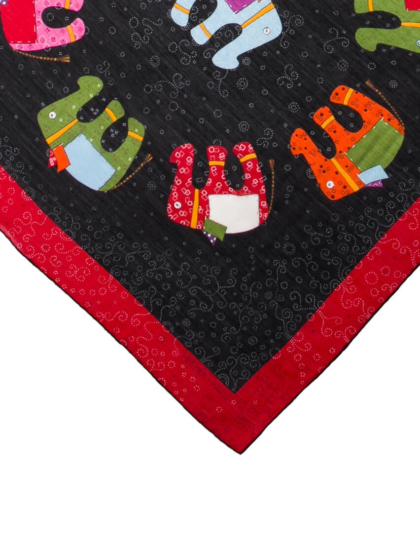 Hermès La Ronde des Elephants Silk Scarf