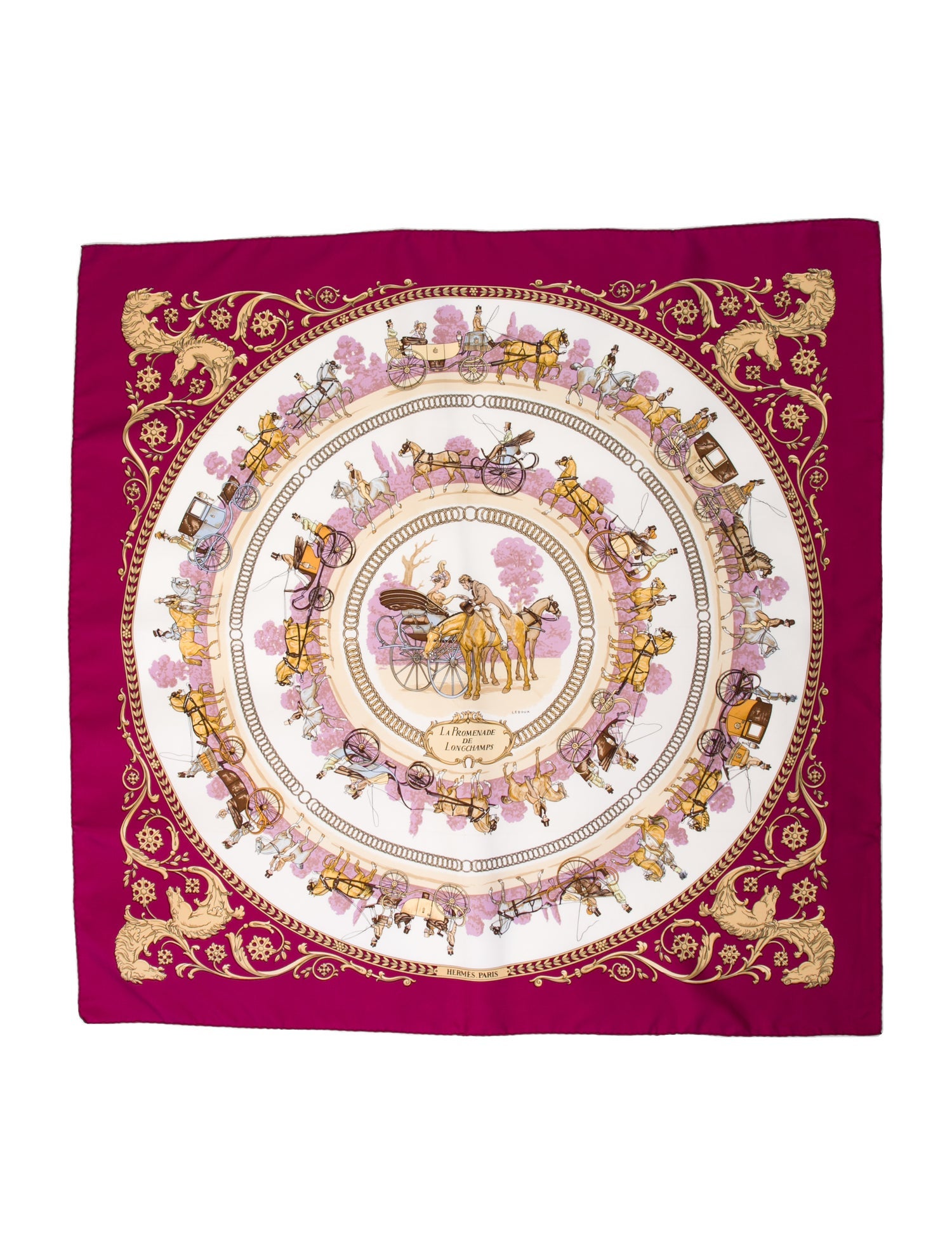 Hermès La Promenade De Longchamps Silk Scarf