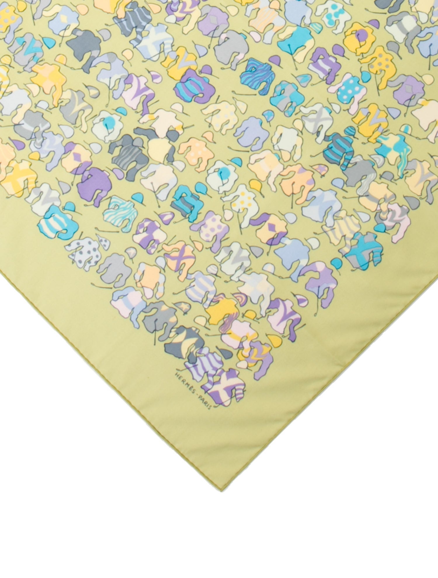 Hermès Les Chevaux se Rendent au Départ Canvas Scarf