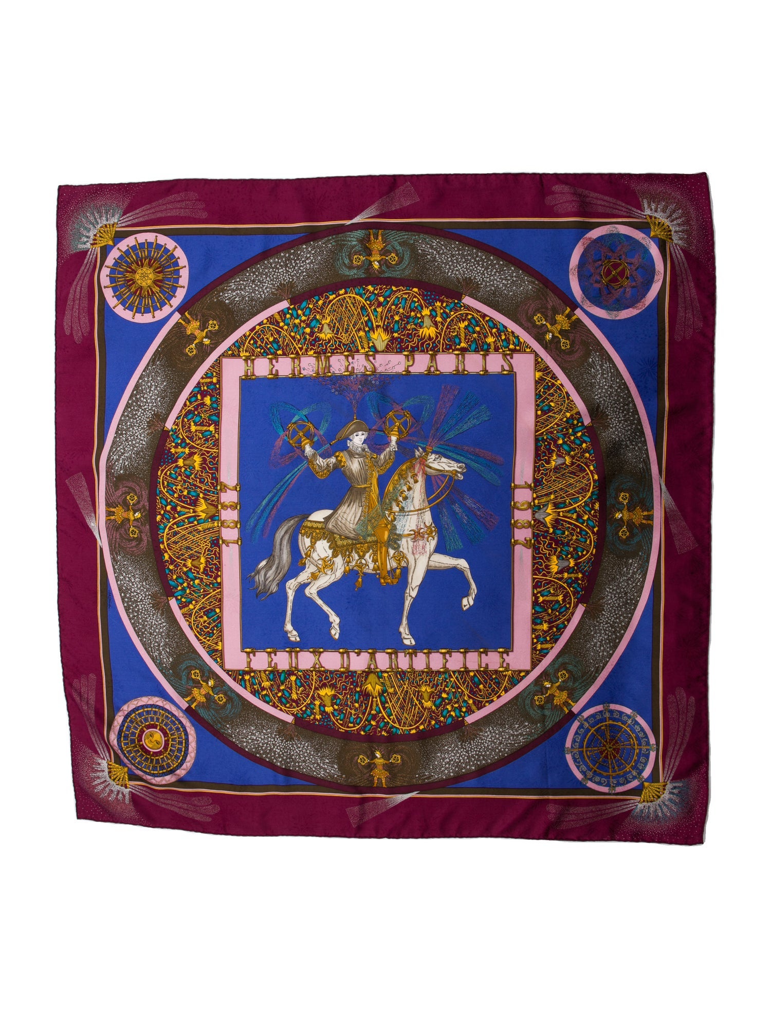 Hermès Feux d'Artifice Jacquard Silk Scarf