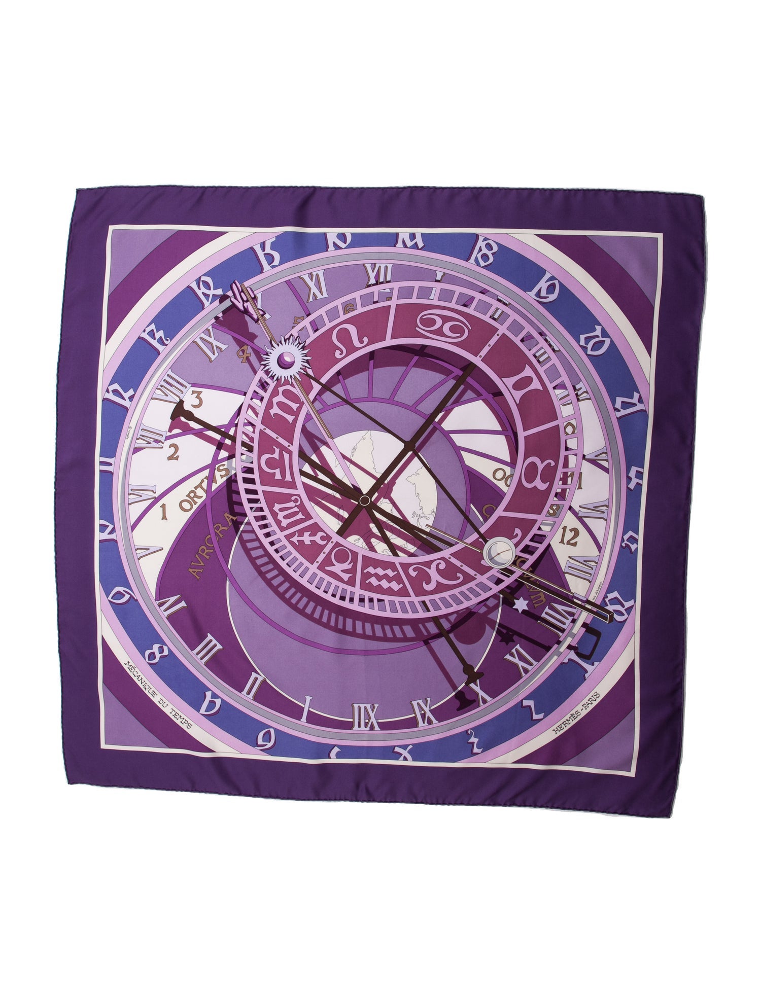 Hermès Mécanique Du Temps Silk Scarf