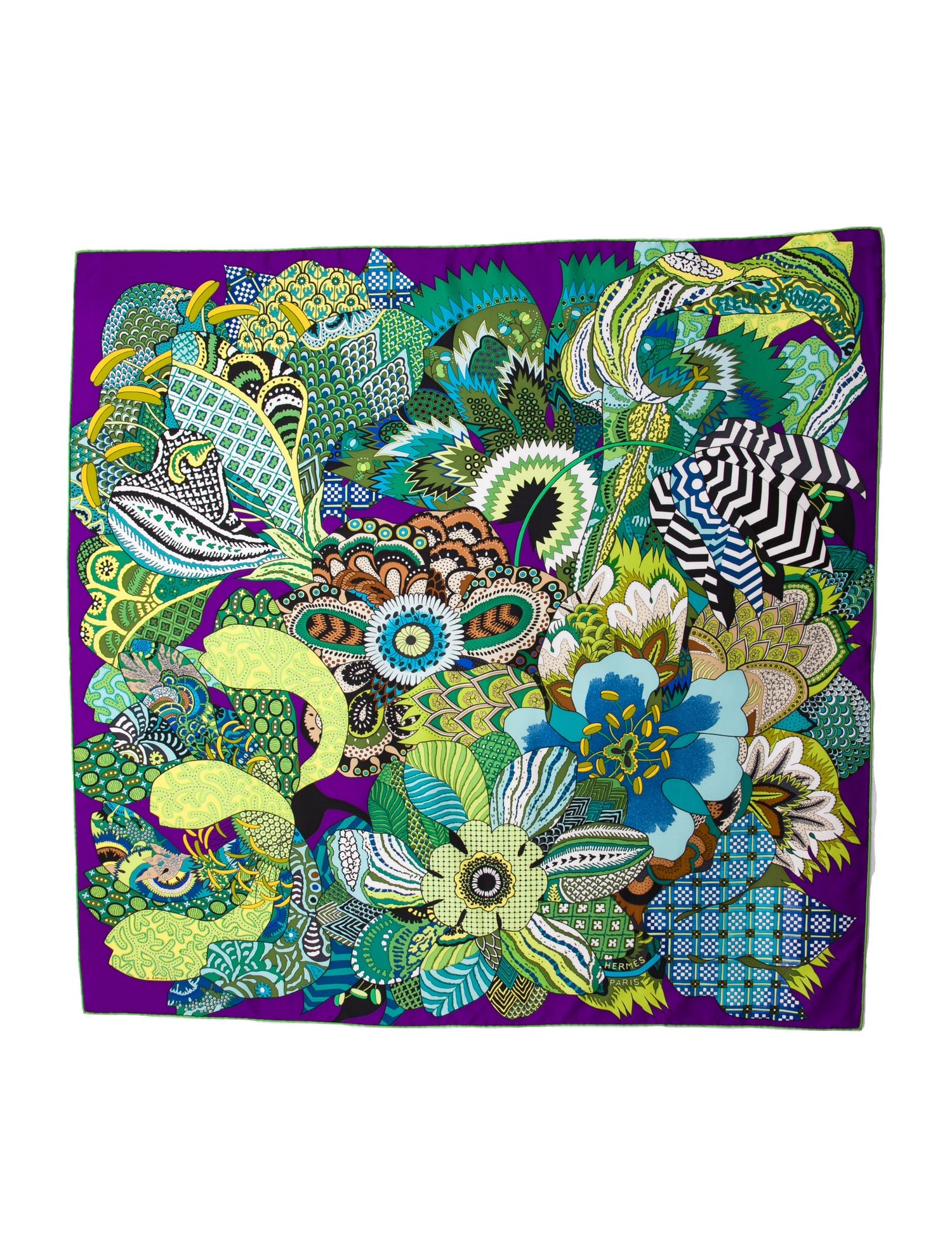 Hermès Fleurs d'Indiennes Silk Scarf