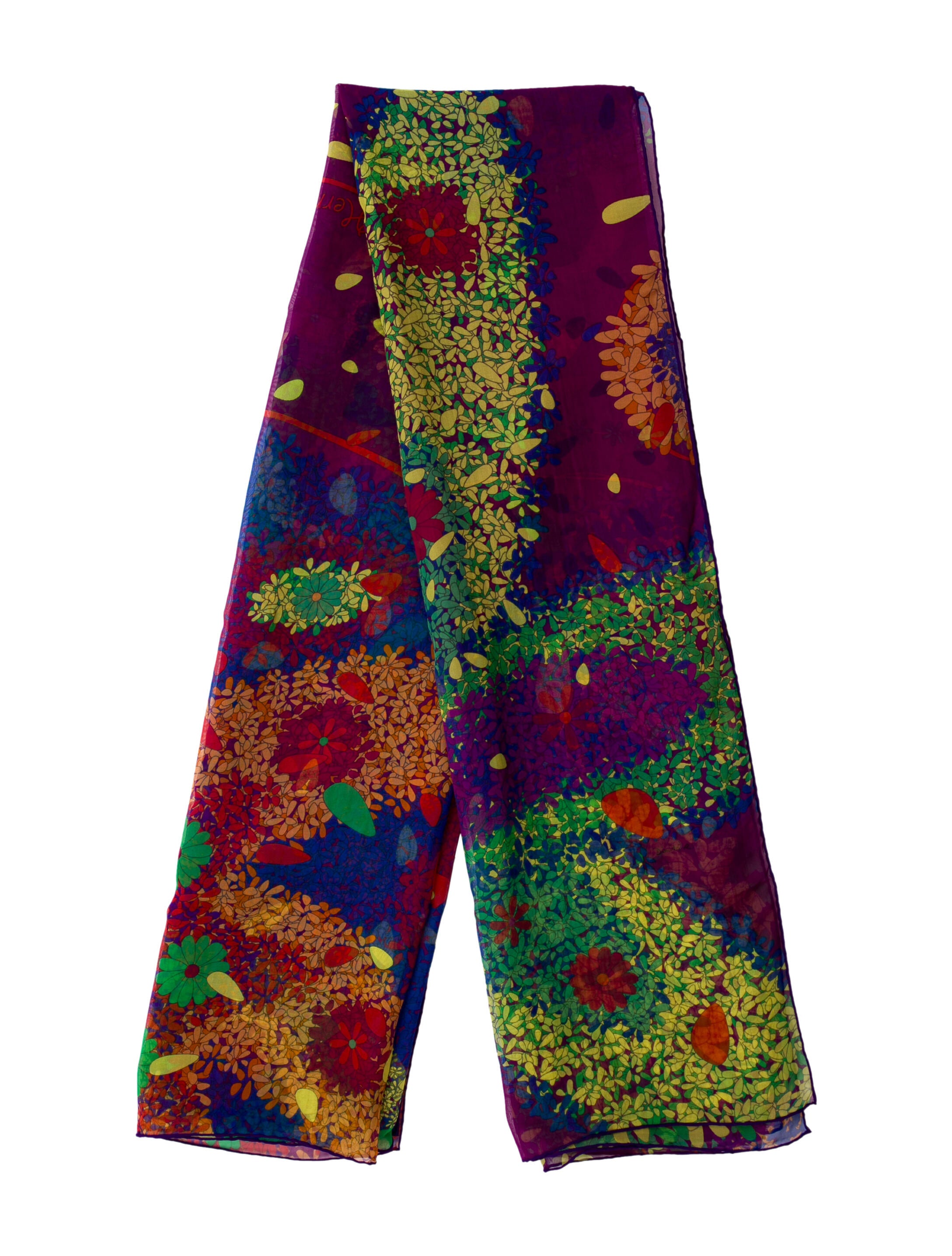 Hermès Offrandes d'Un Jour Mousseline Silk Shawl w/ Tags