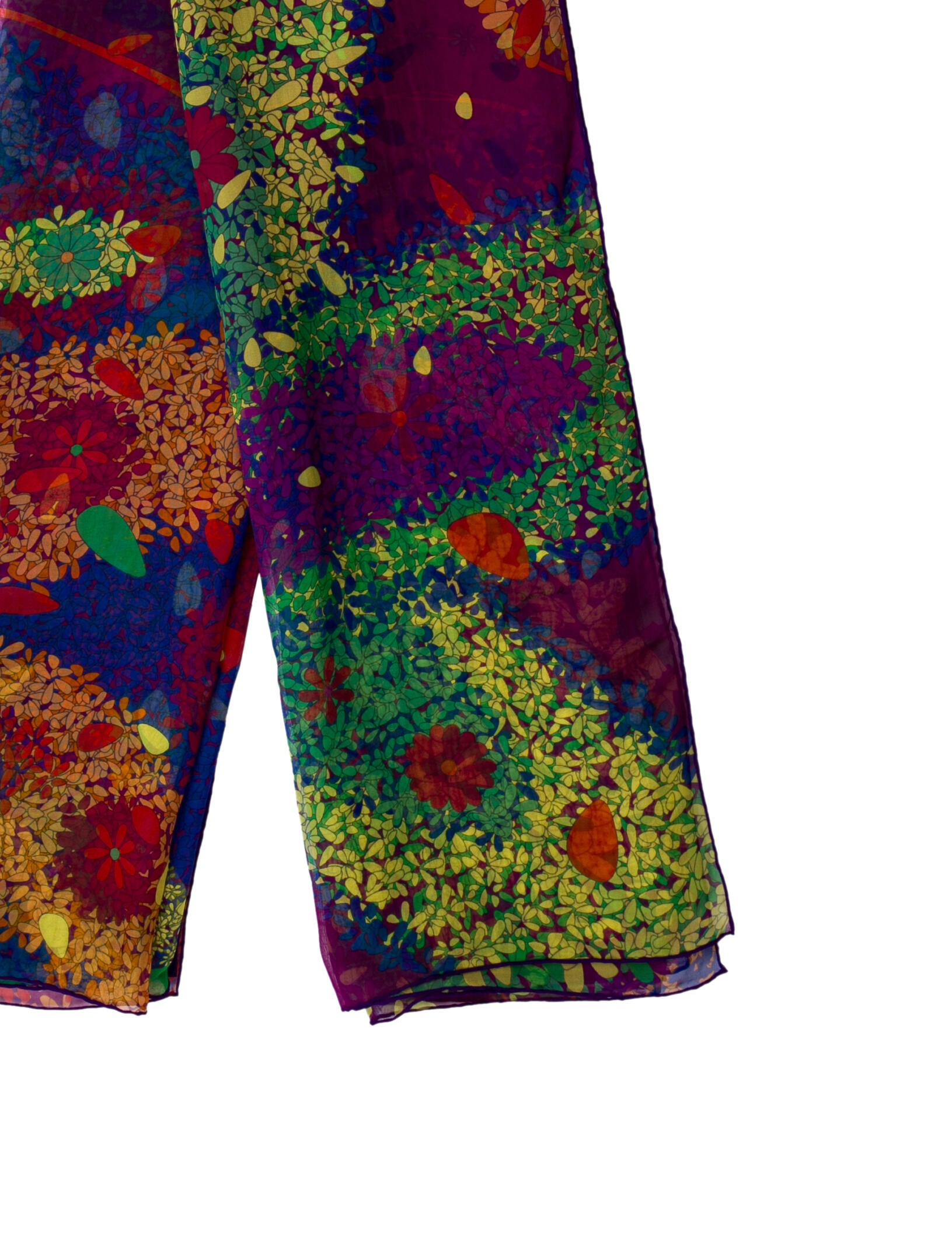 Hermès Offrandes d'Un Jour Mousseline Silk Shawl w/ Tags