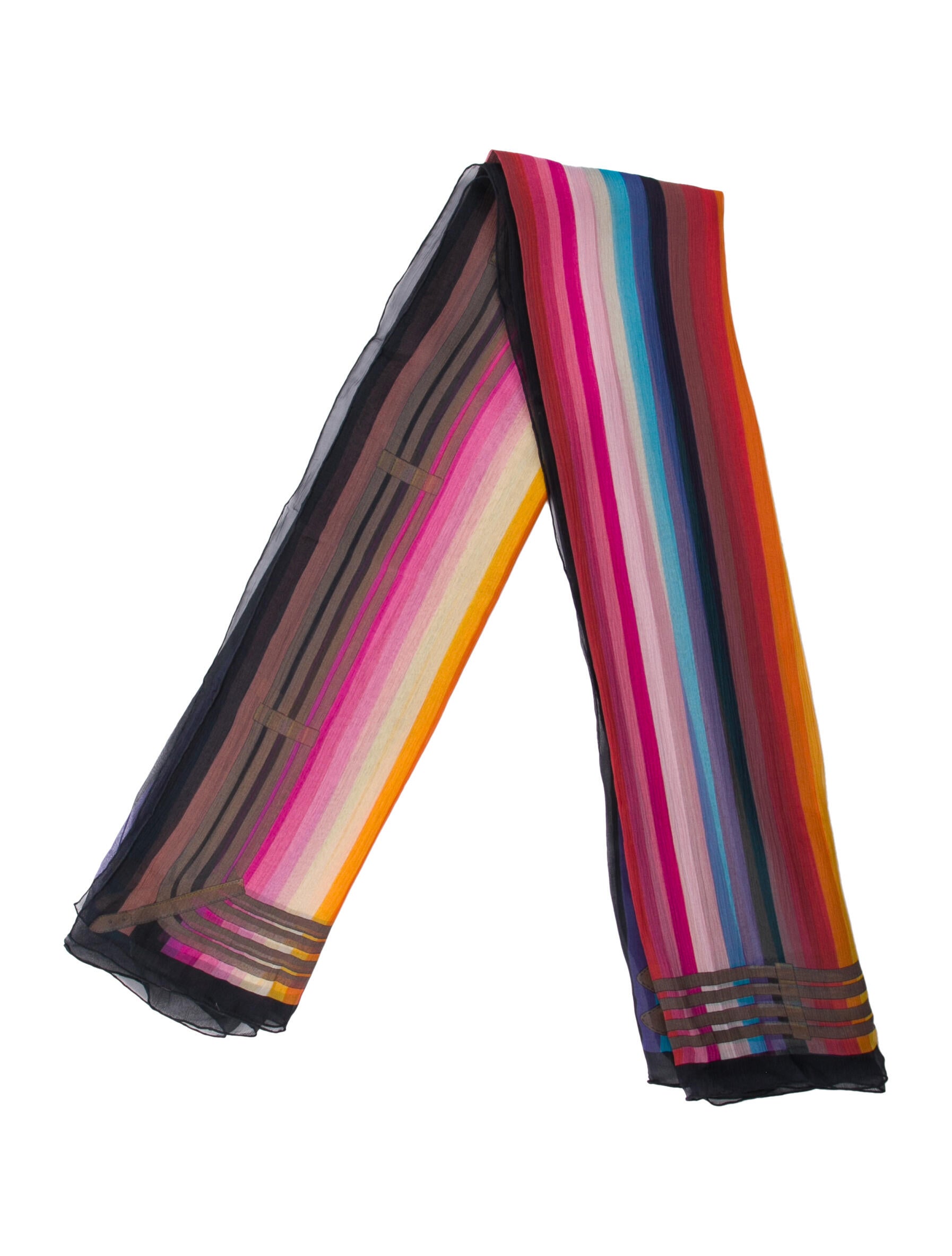 Hermès Rayures Mexicaines Mousseline Silk Scarf w/ Tags