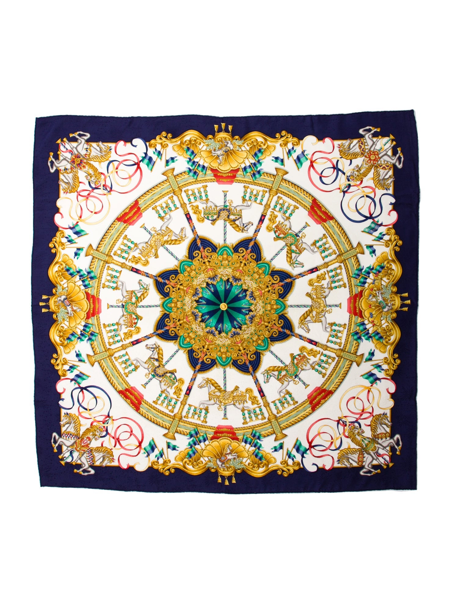 Hermès Luna Park Jacquard Silk Scarf