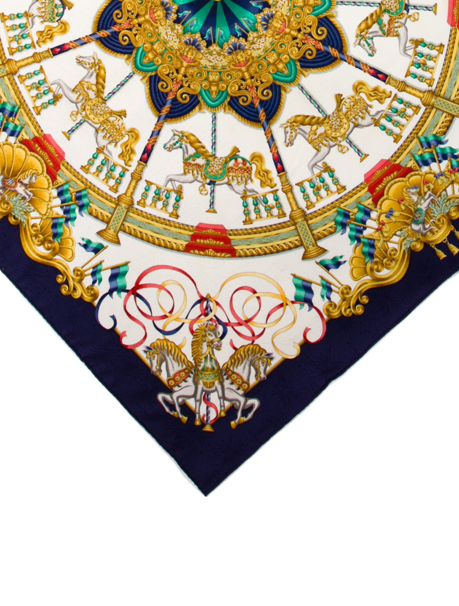 Hermès Luna Park Jacquard Silk Scarf