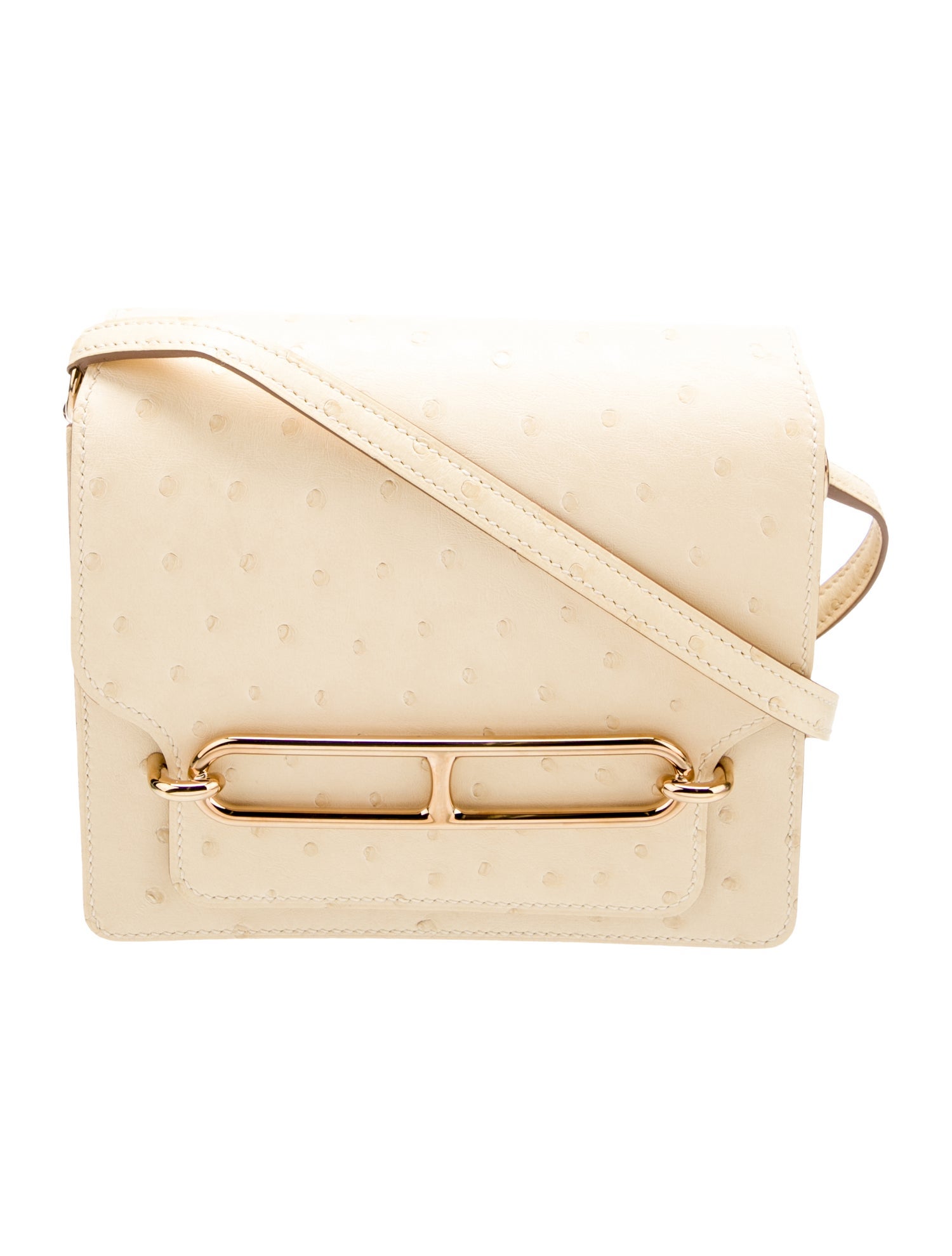 Hermès 2024 Ostrich Mini Sac Roulis 18