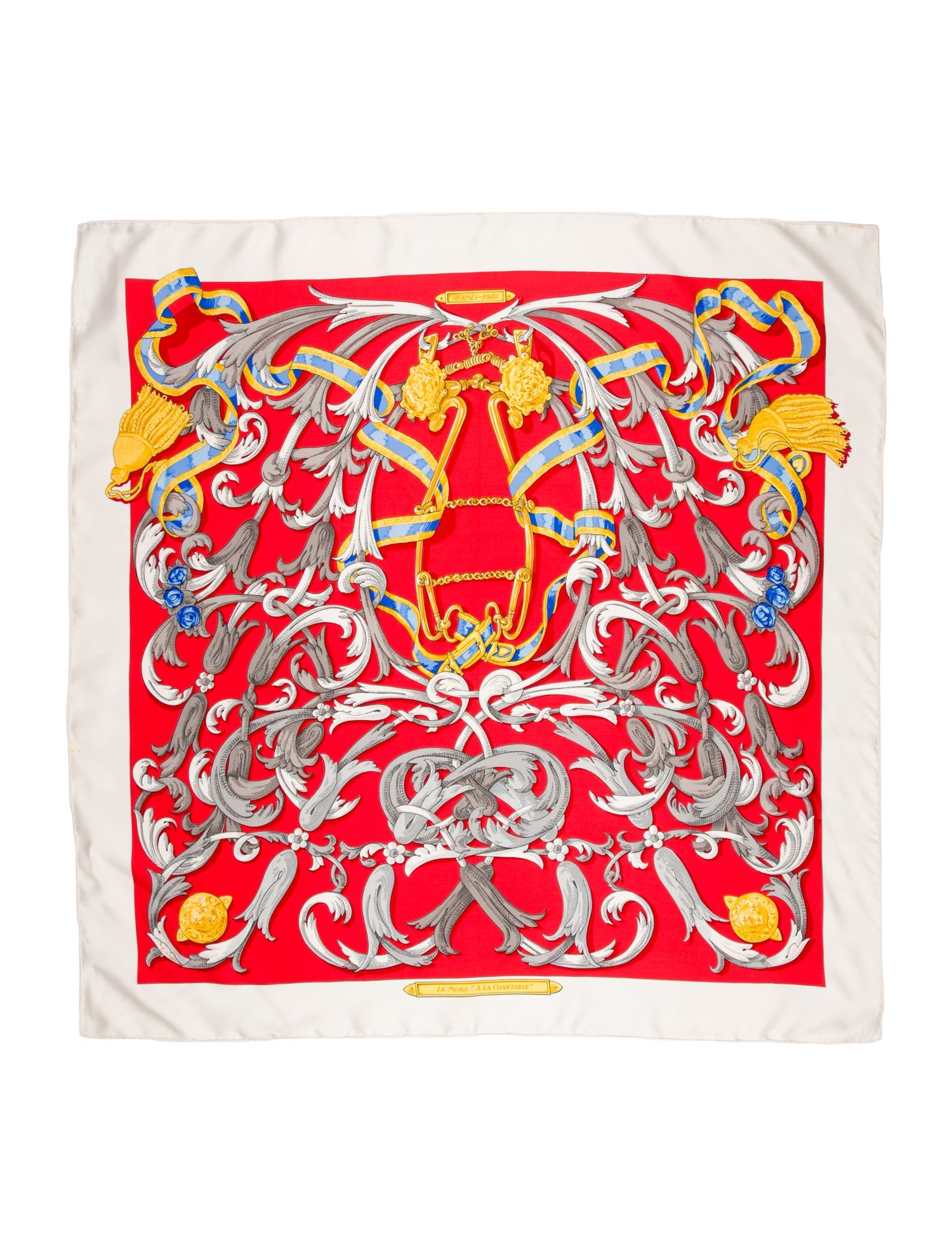 Hermès Le Mors "A La Conétable" Silk Scarf