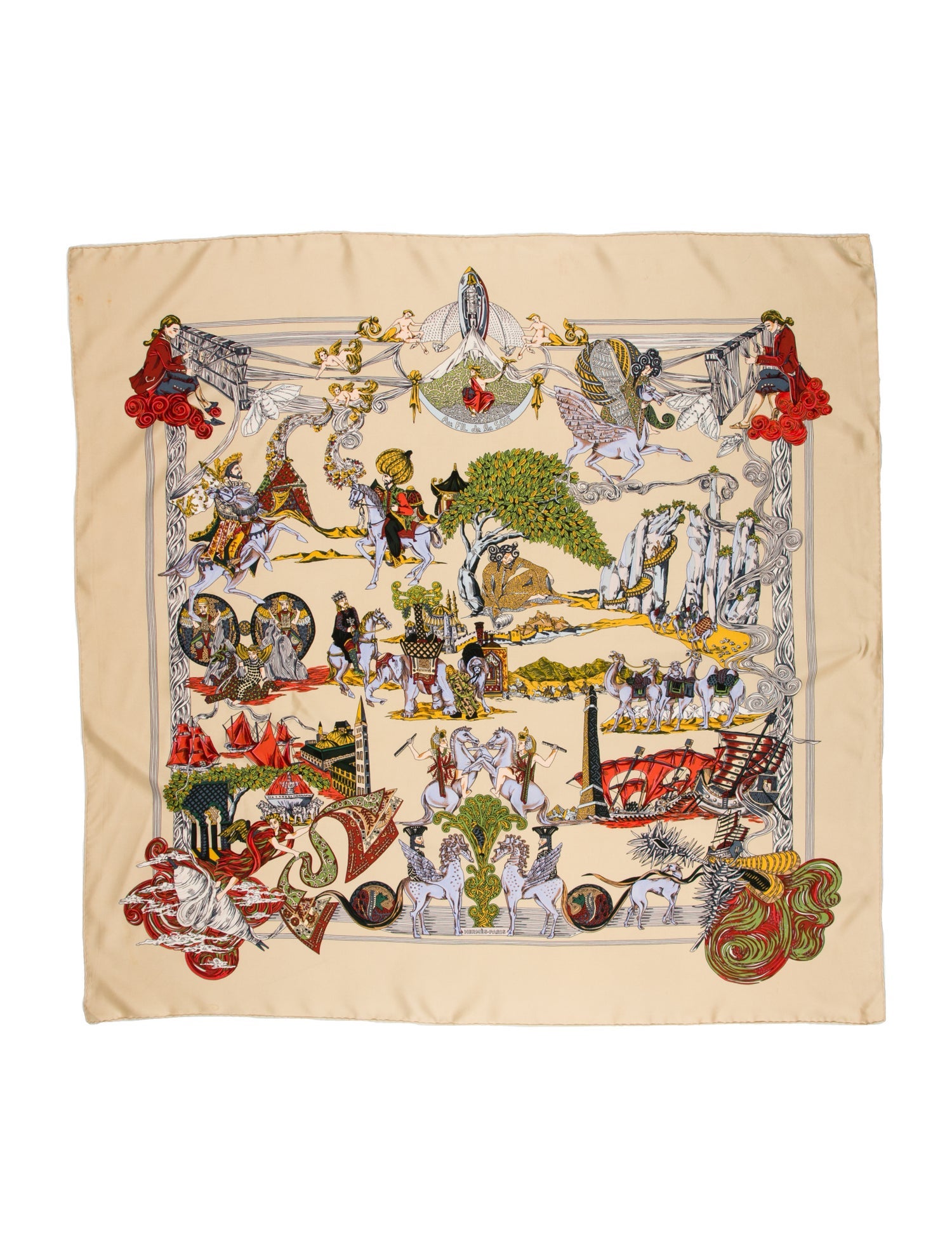 Hermès Au Fil de la Soie Silk Scarf