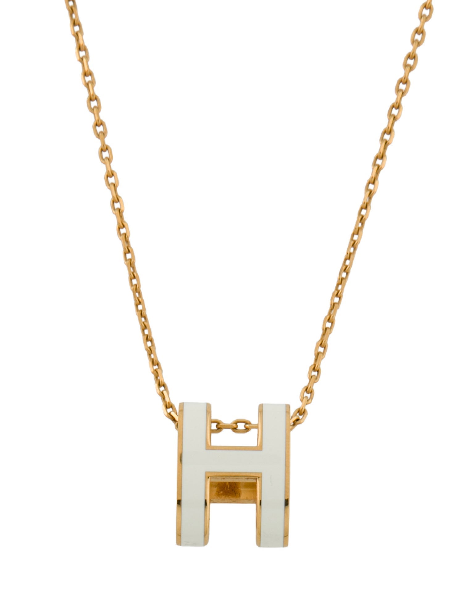 Hermès Pop H Enamel Pendant Necklace