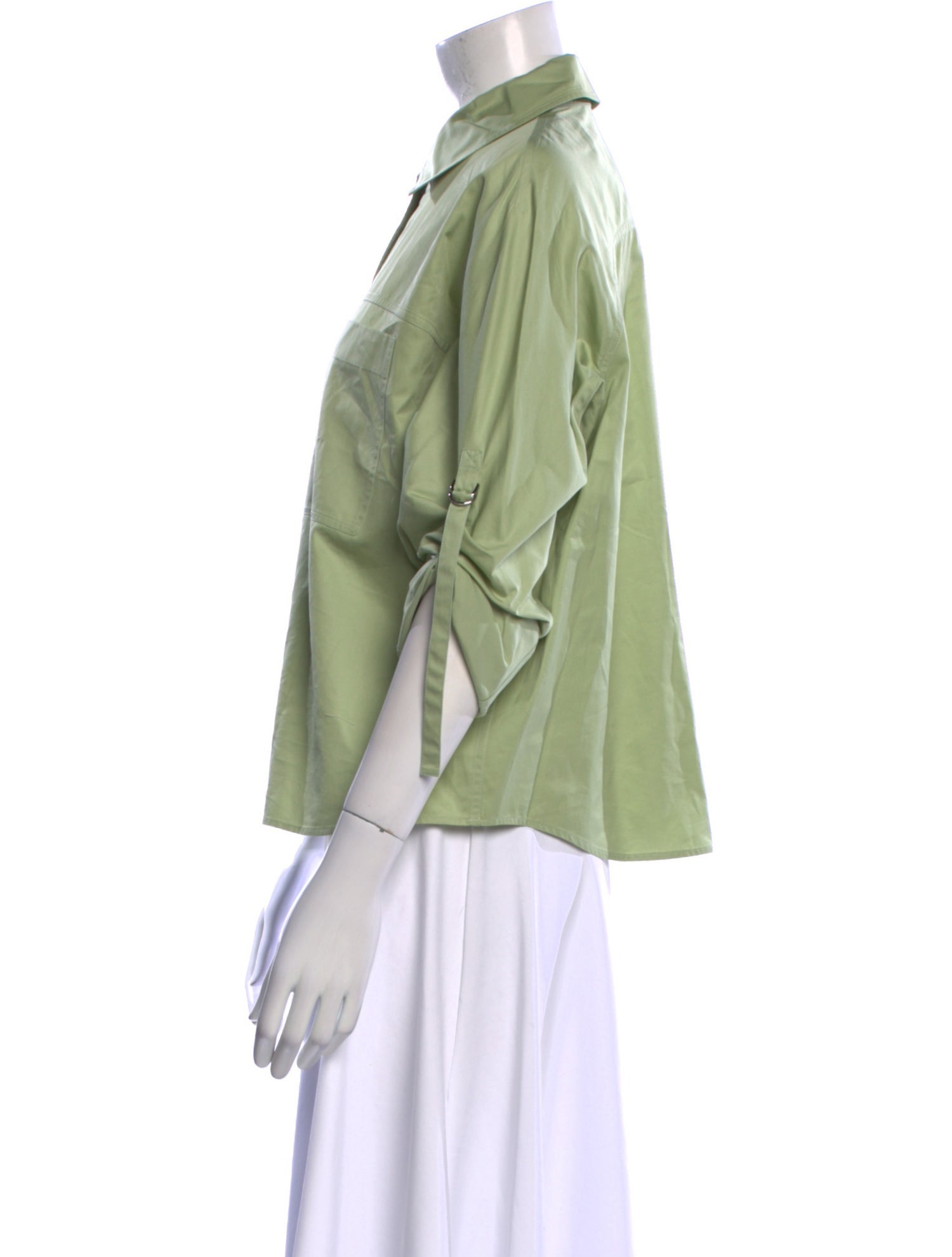 Hermès Three-Quarter Sleeve Button-Up Top