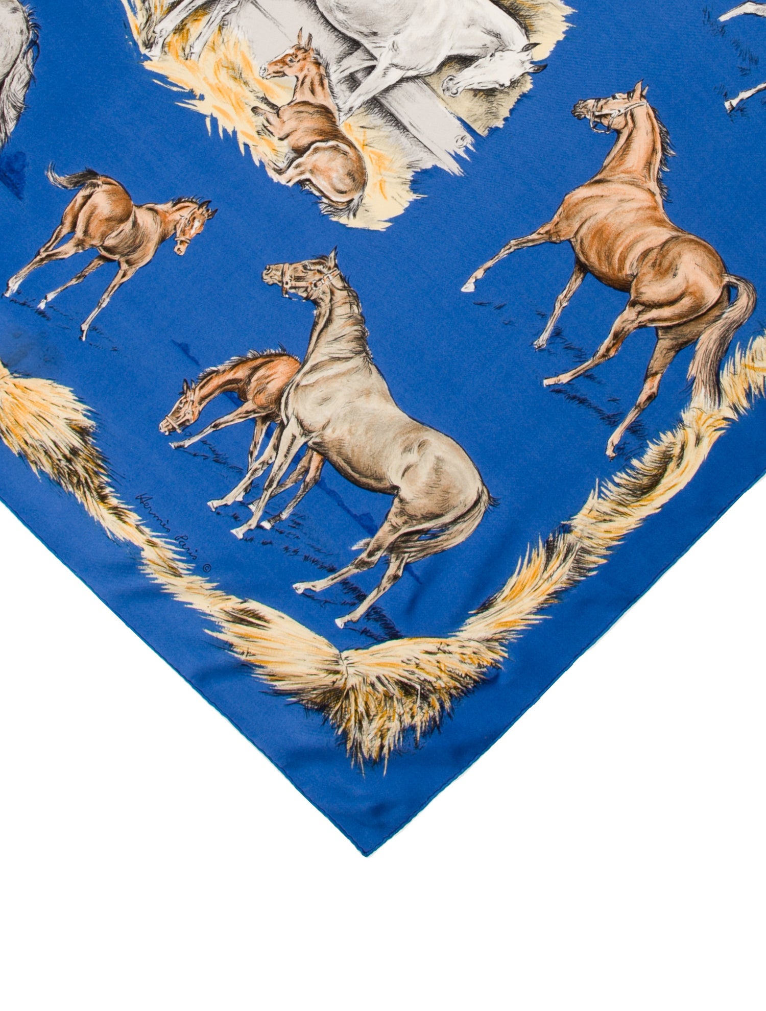 Hermès Les Poulains Silk Scarf