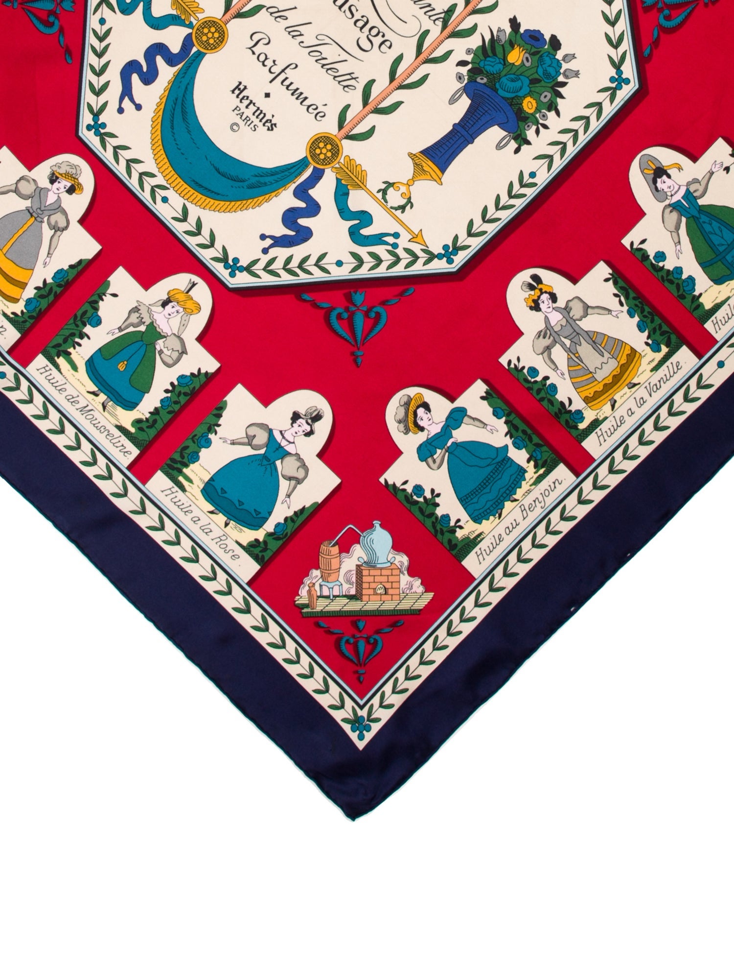 Hermès Huile Rafraichissante a l'Usage de la Toilette Parfumee Silk Scarf