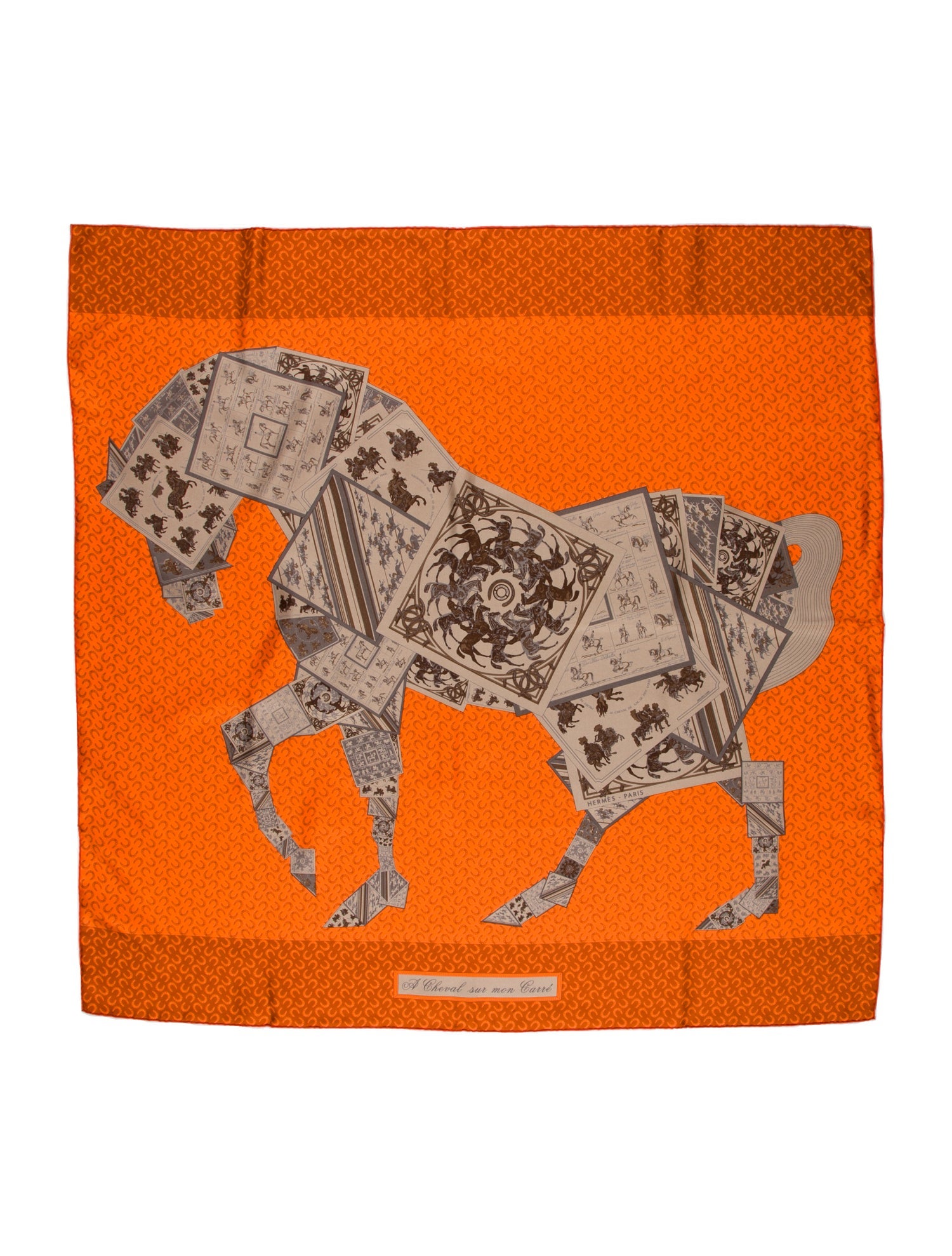 Hermès A Cheval Sur Mon Carrè Silk Scarf