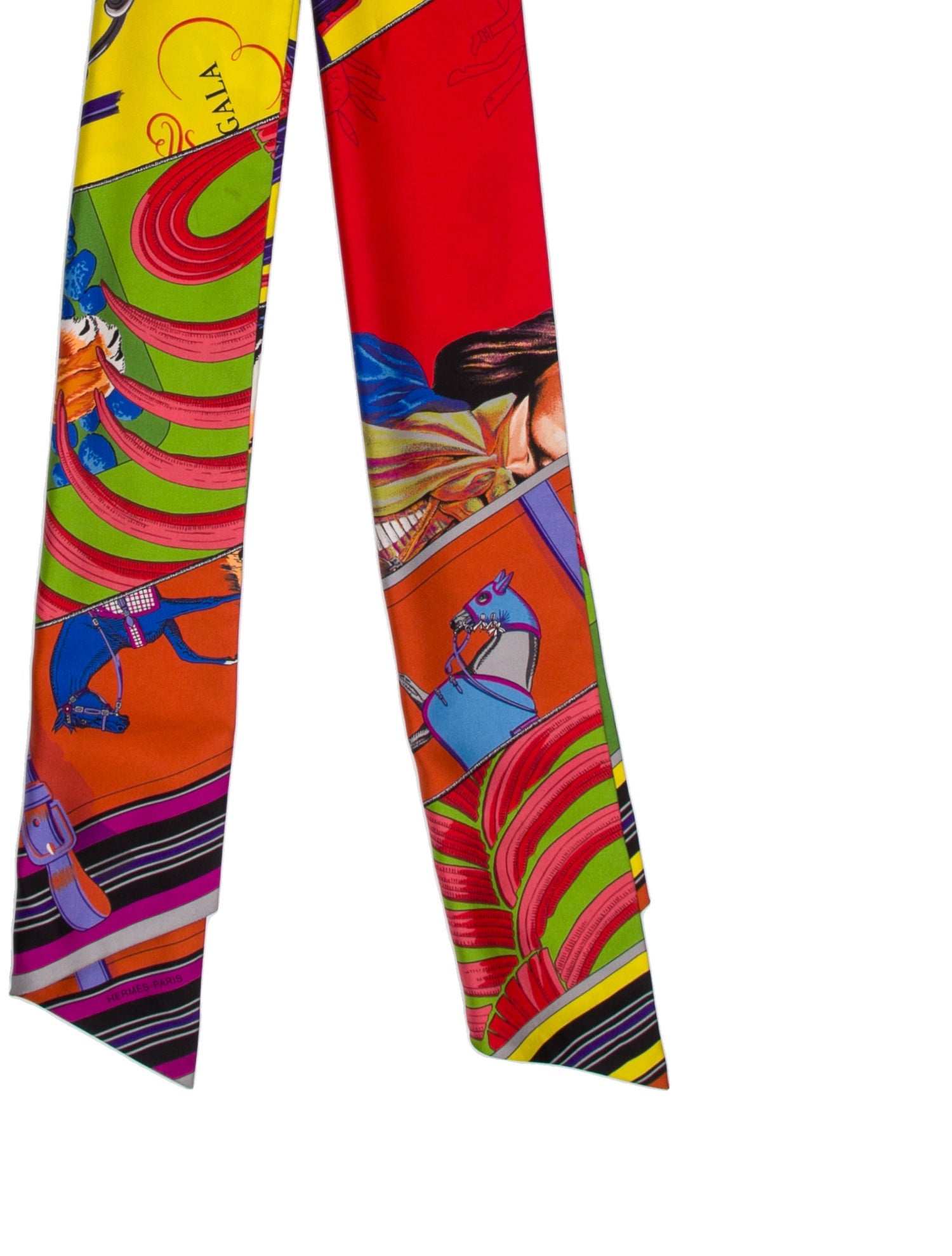 Hermès Carré en Carrés Maxi Twilly Silk Twilly Scarf