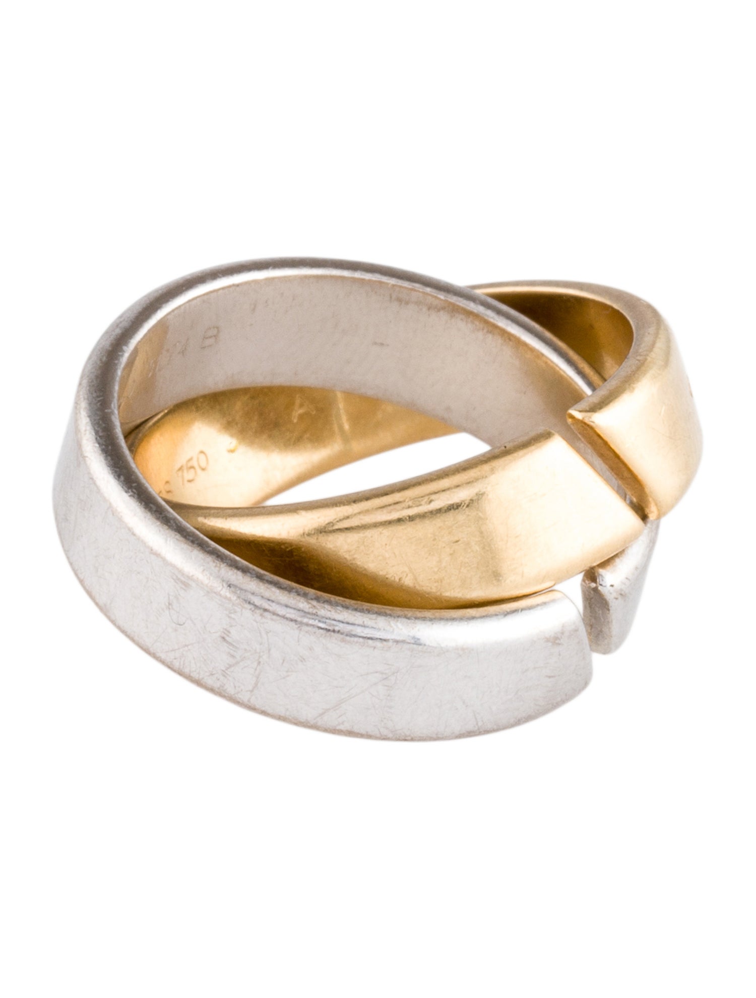 Hermès Vintage 18K Interlocking Ring Set