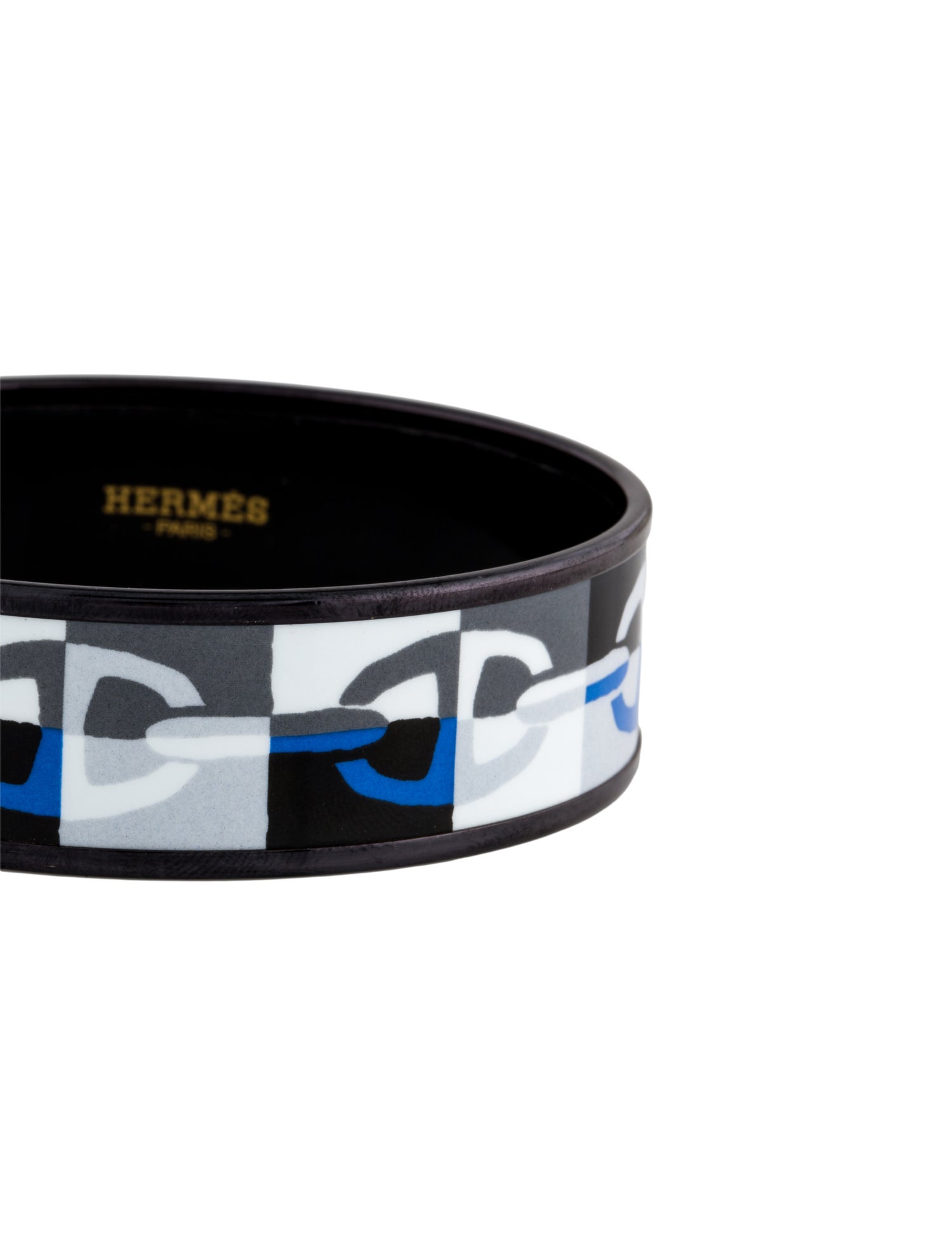 Enamel Wide Bangle Bracelet