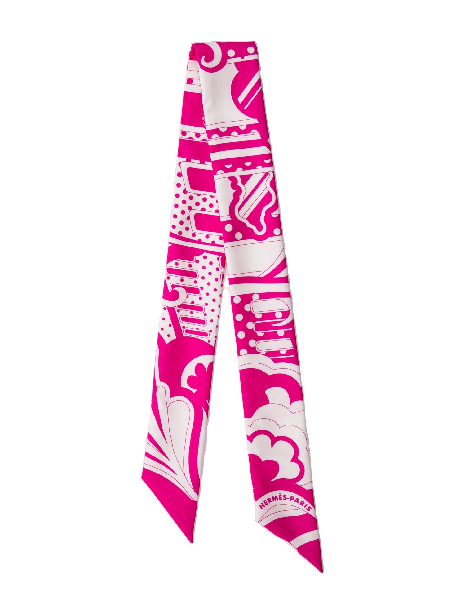 Hermès Faubourg Rainbow Silk Twilly Scarf