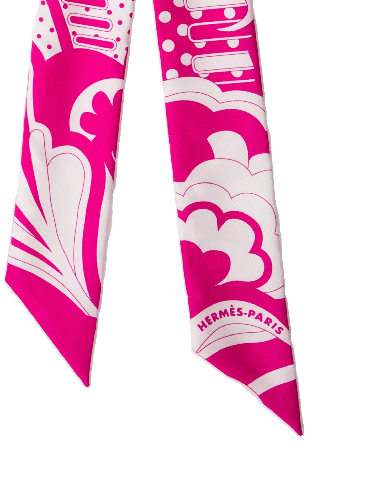 Hermès Faubourg Rainbow Silk Twilly Scarf