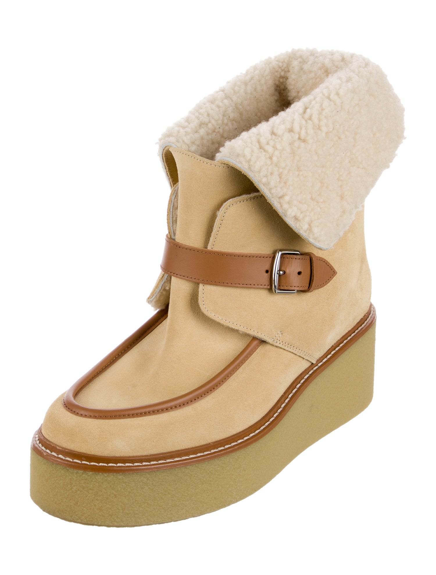 Hermès Suede Lace-Up Boots