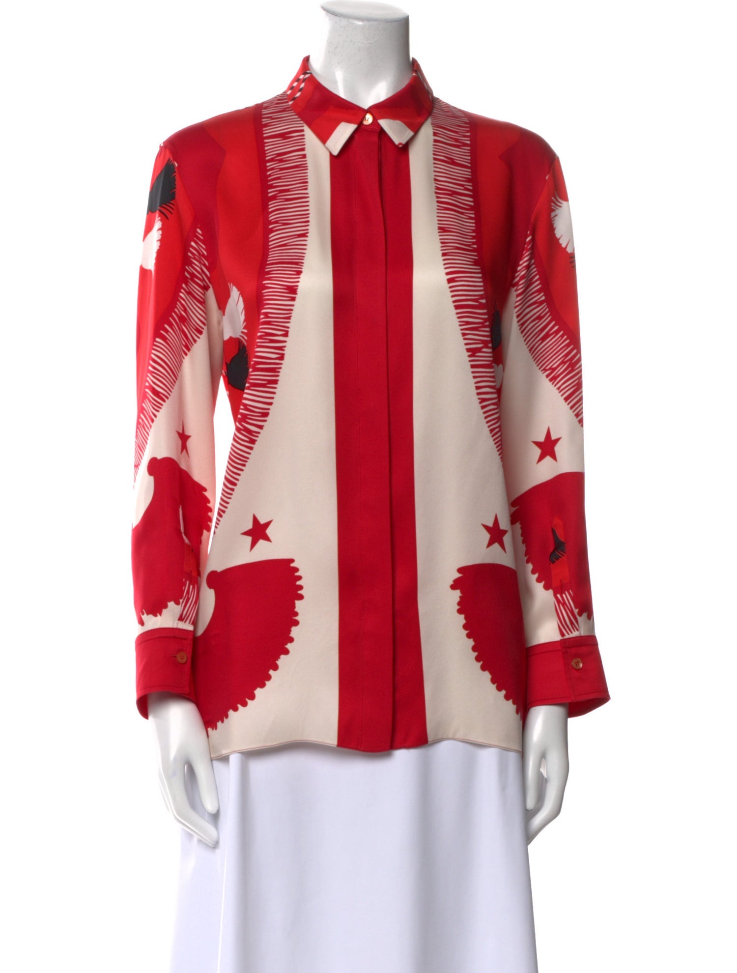 Hermès Silk Printed Blouse