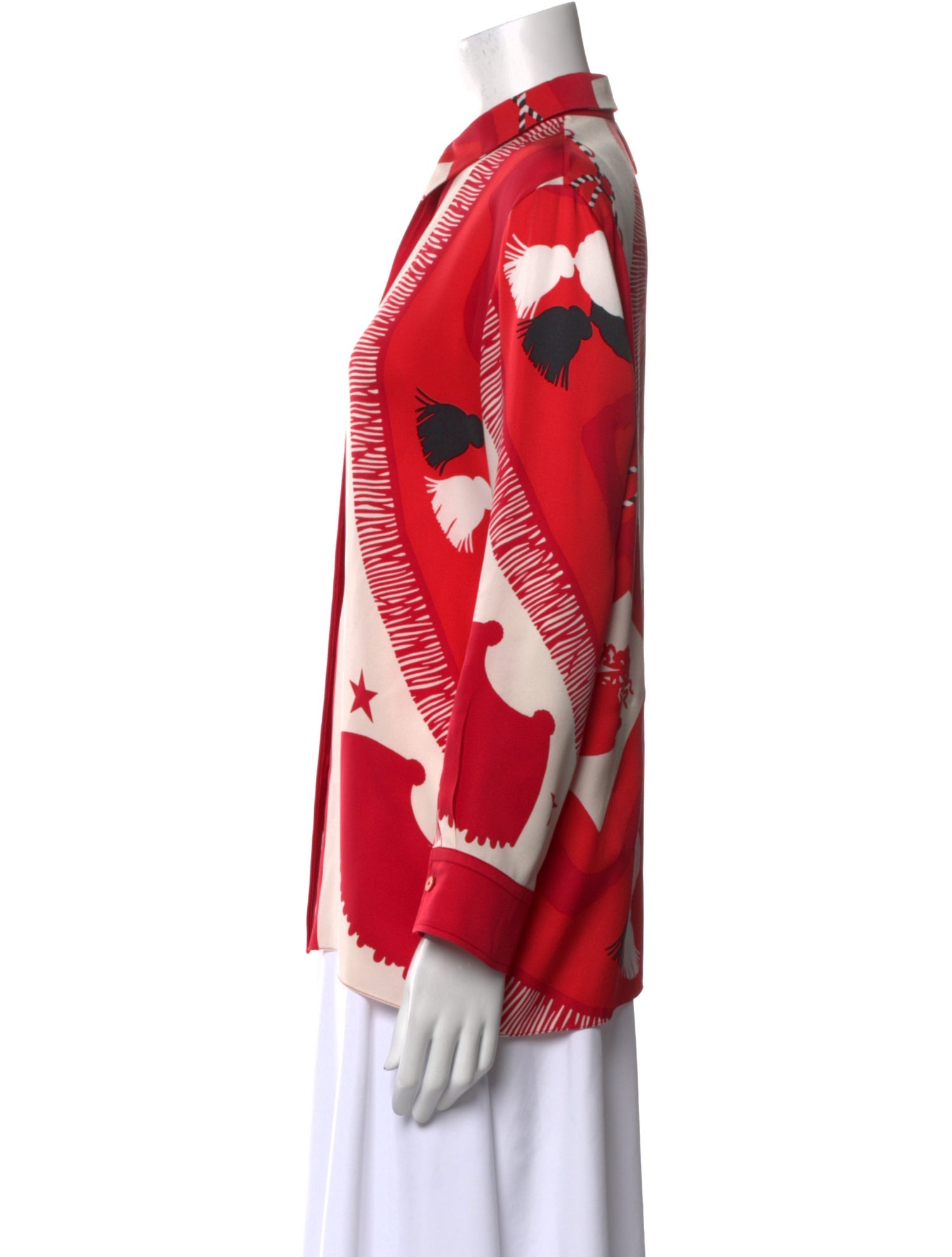 Hermès Silk Printed Blouse