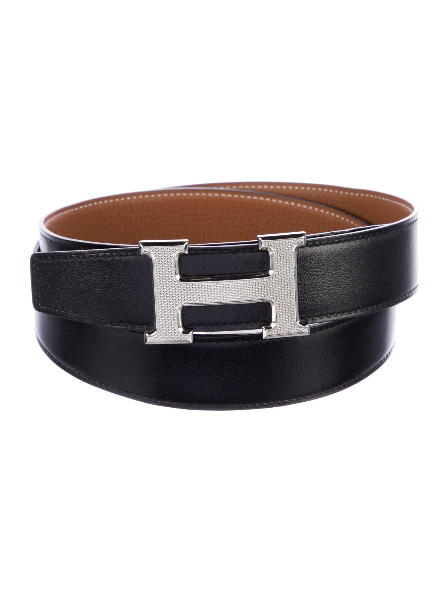 Hermès Reversible 32 mm H Guilloché Belt Kit