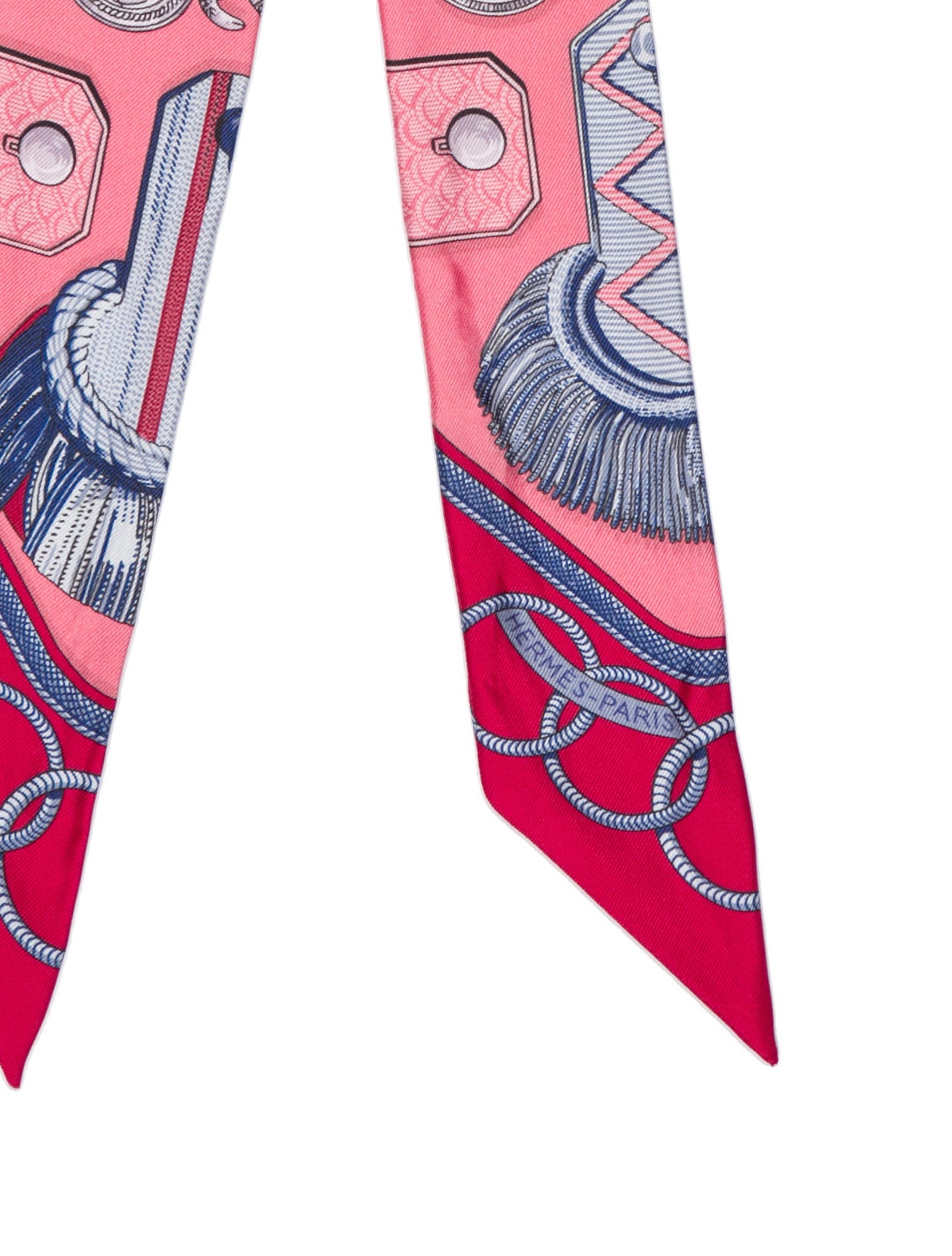 Hermès Epaulettes Silk Twilly Scarf