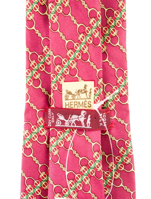 Hermès Printed Silk Tie