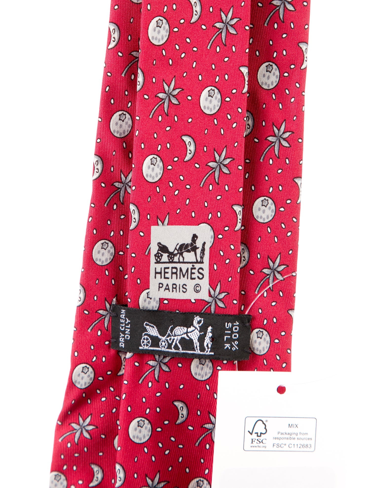 Hermès Printed Silk Tie