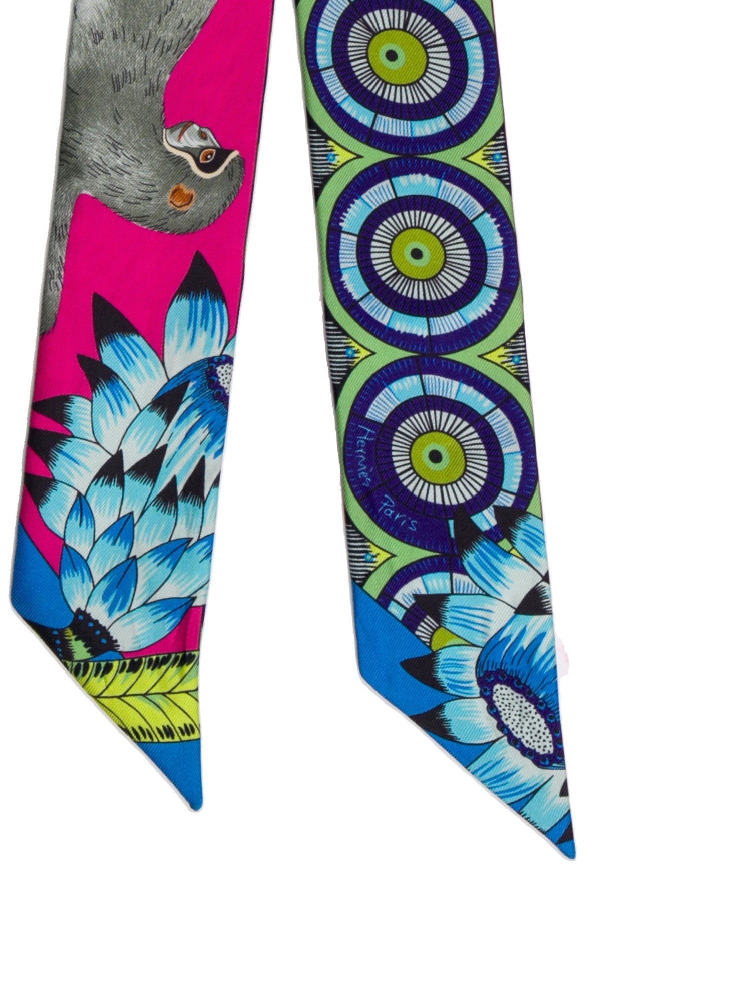 Hermès Savana Dance Silk Twilly Scarf