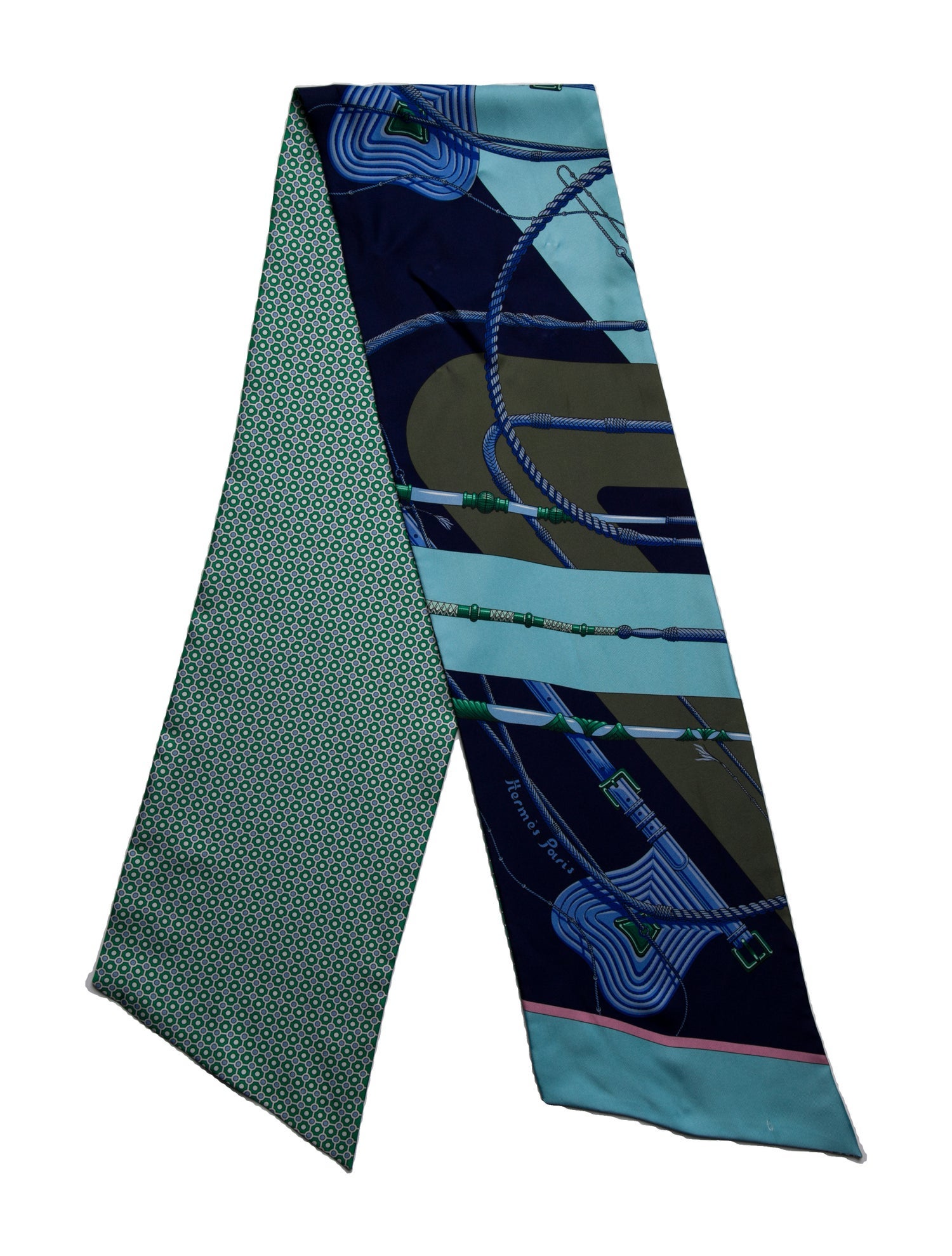 Hermès Clic Clac Maxi Silk Twilly Scarf