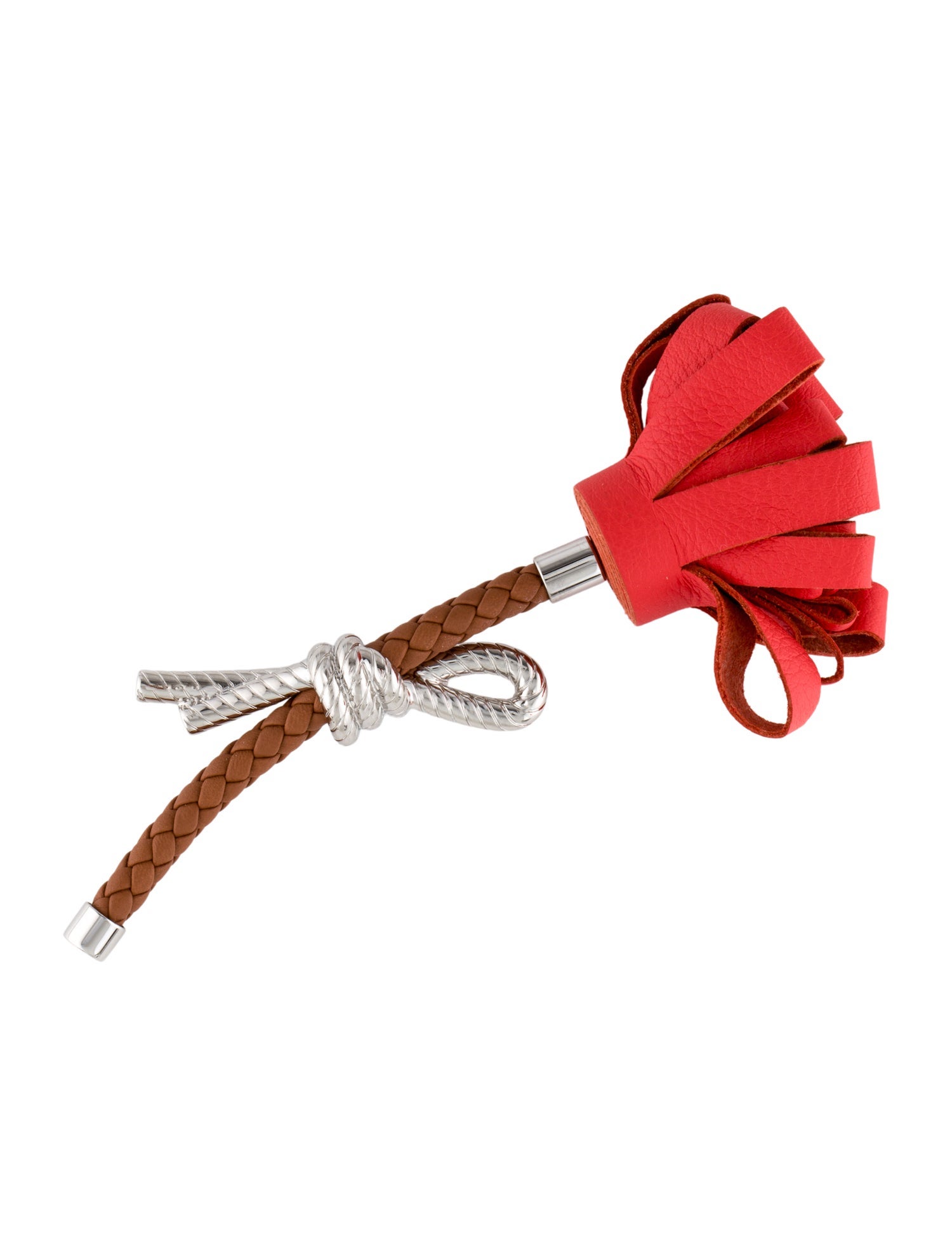 Hermès Leather Floral Brooch