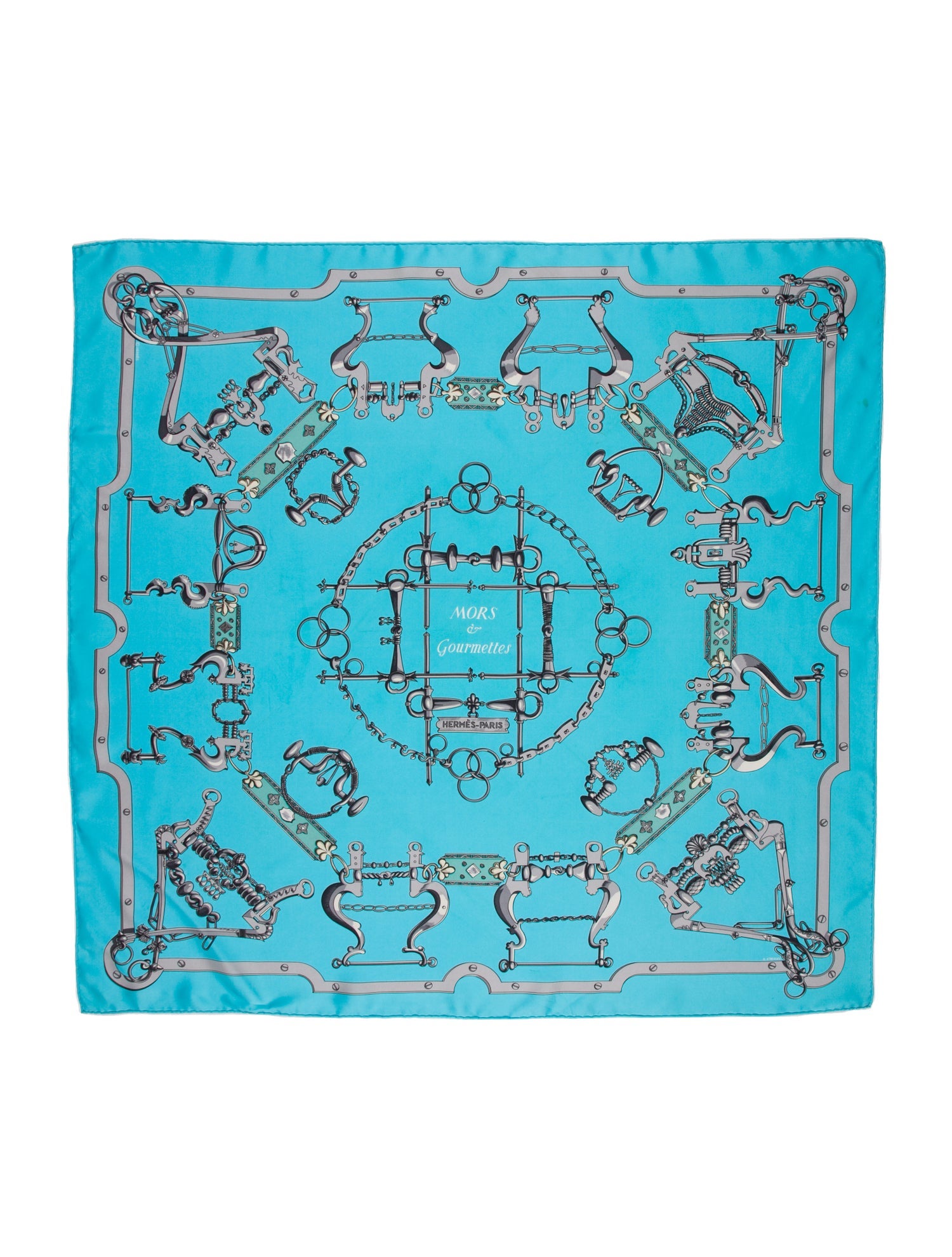 Hermès Mors et Gourmettes Silk Scarf